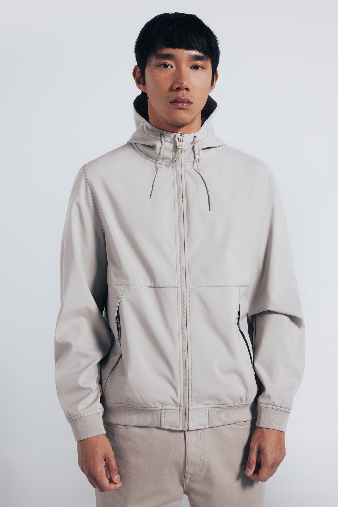 Springfield_Beige_Hood Softshell Jacket_0952083_38_03