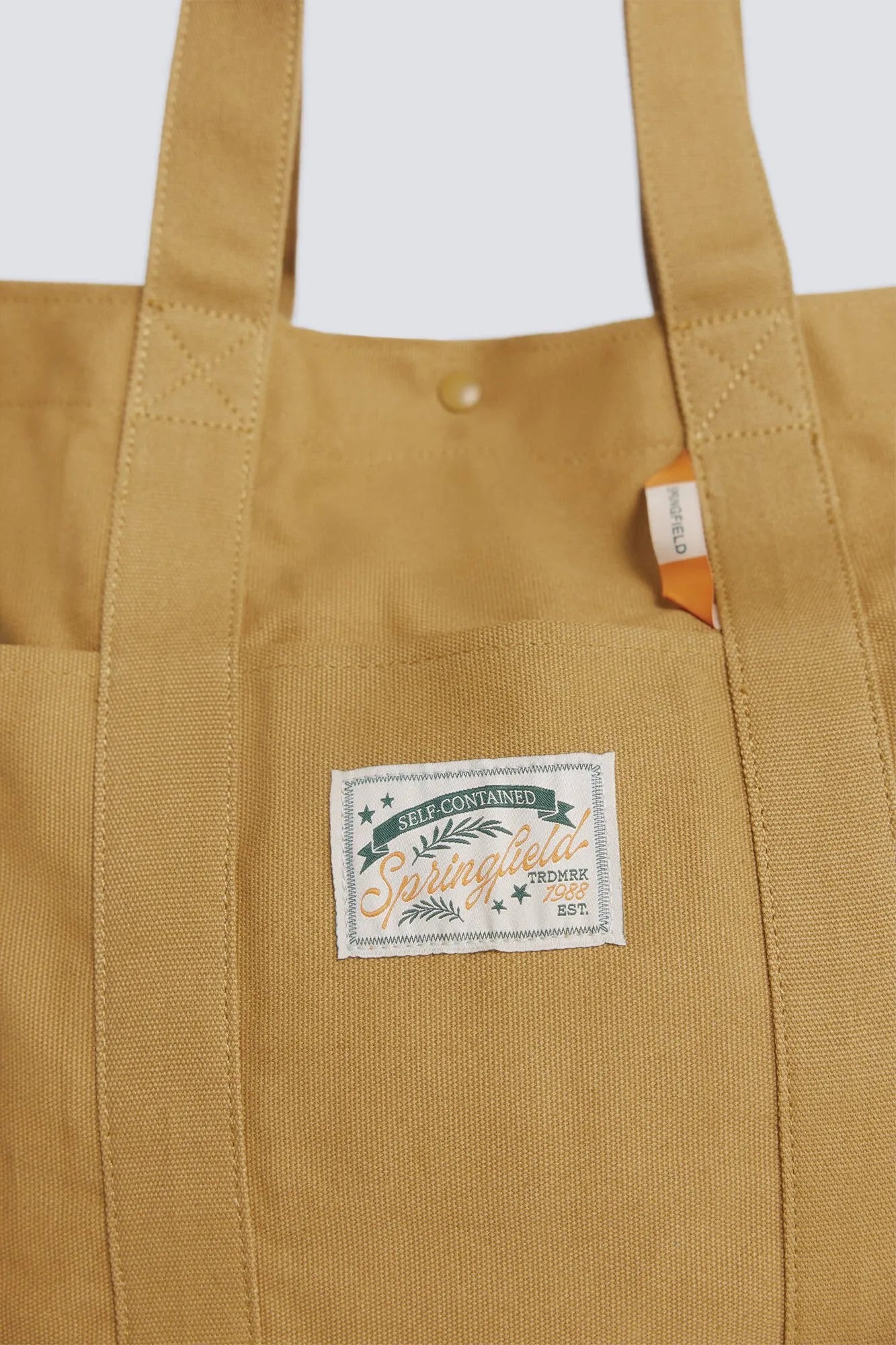 Springfield Beige Men Canvas Travel Bag SKU: 0963847_52 Image 04