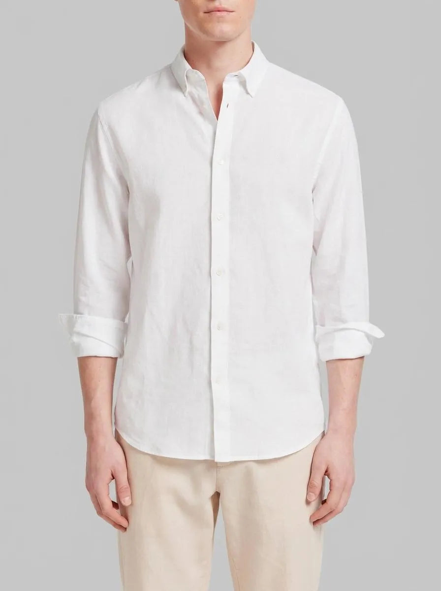 Springfield White Men Linen Shirt SKU: 0993388_99 Image 00