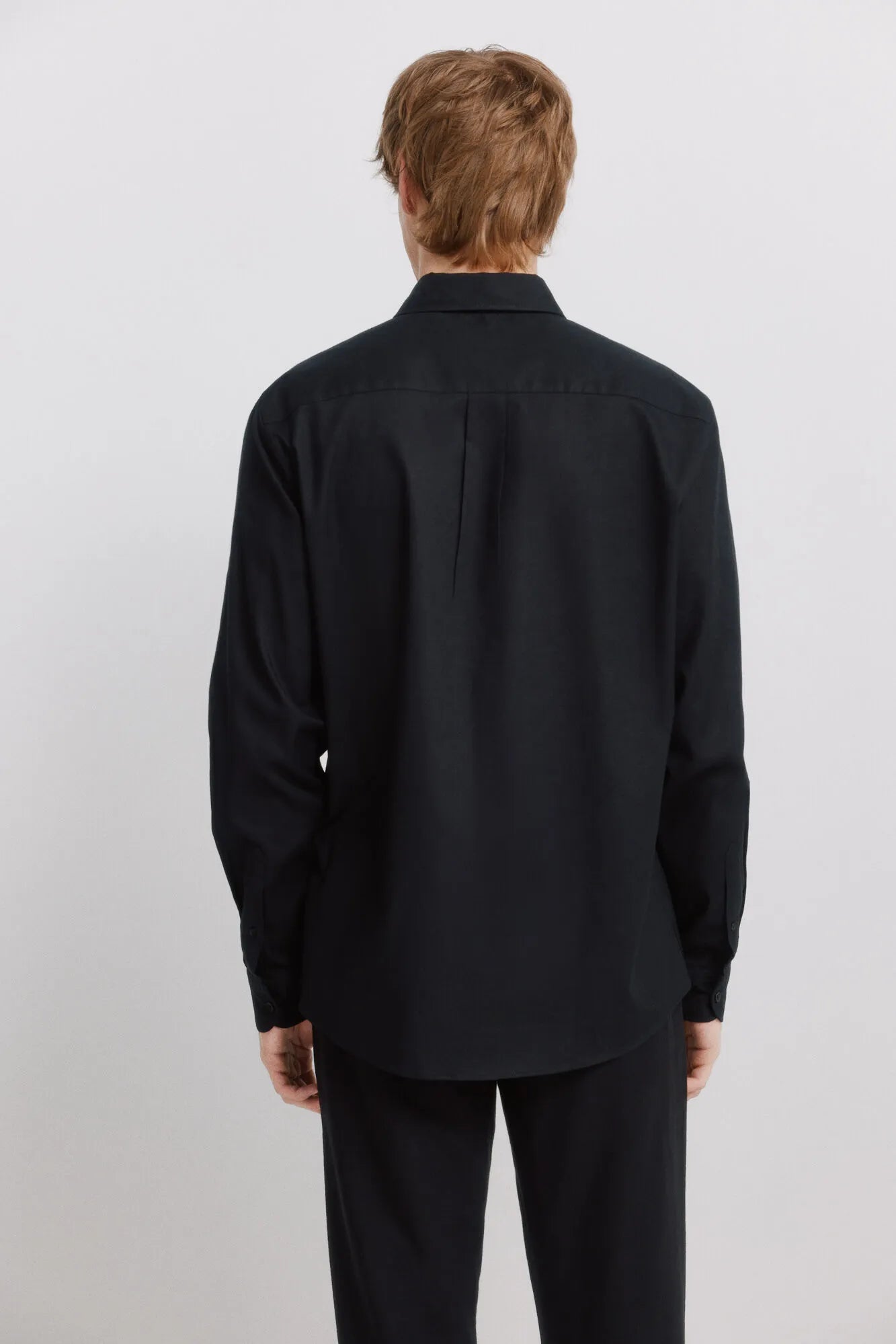 Springfield Black Men Linen Shirt SKU: 0993395_01 Image 03