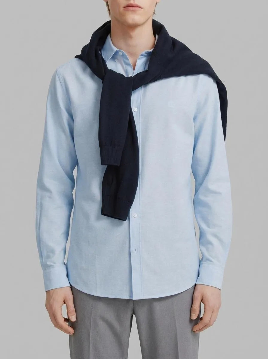 Springfield Blue Men Linen Shirt SKU: 0993395_15 Image 00