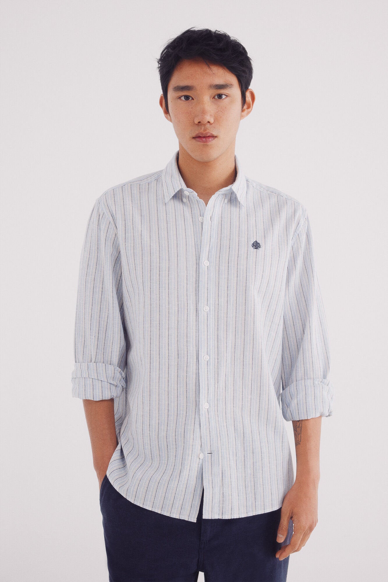 Springfield_Striped Linen Shirt_0999062_96_01