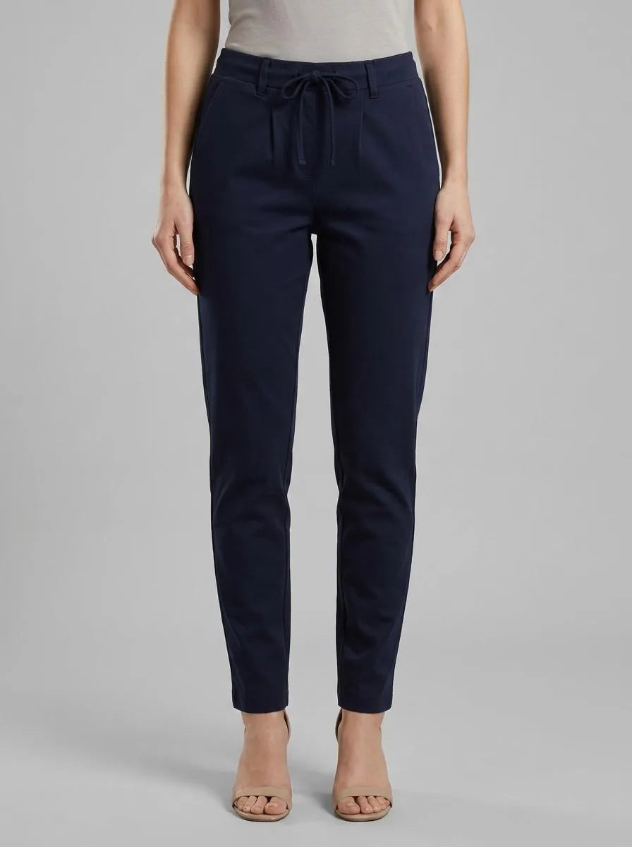 Tom Tailor Real Navy Blue Women Loose Slim Fit Trousers SKU: 1008375_10360 Image 00