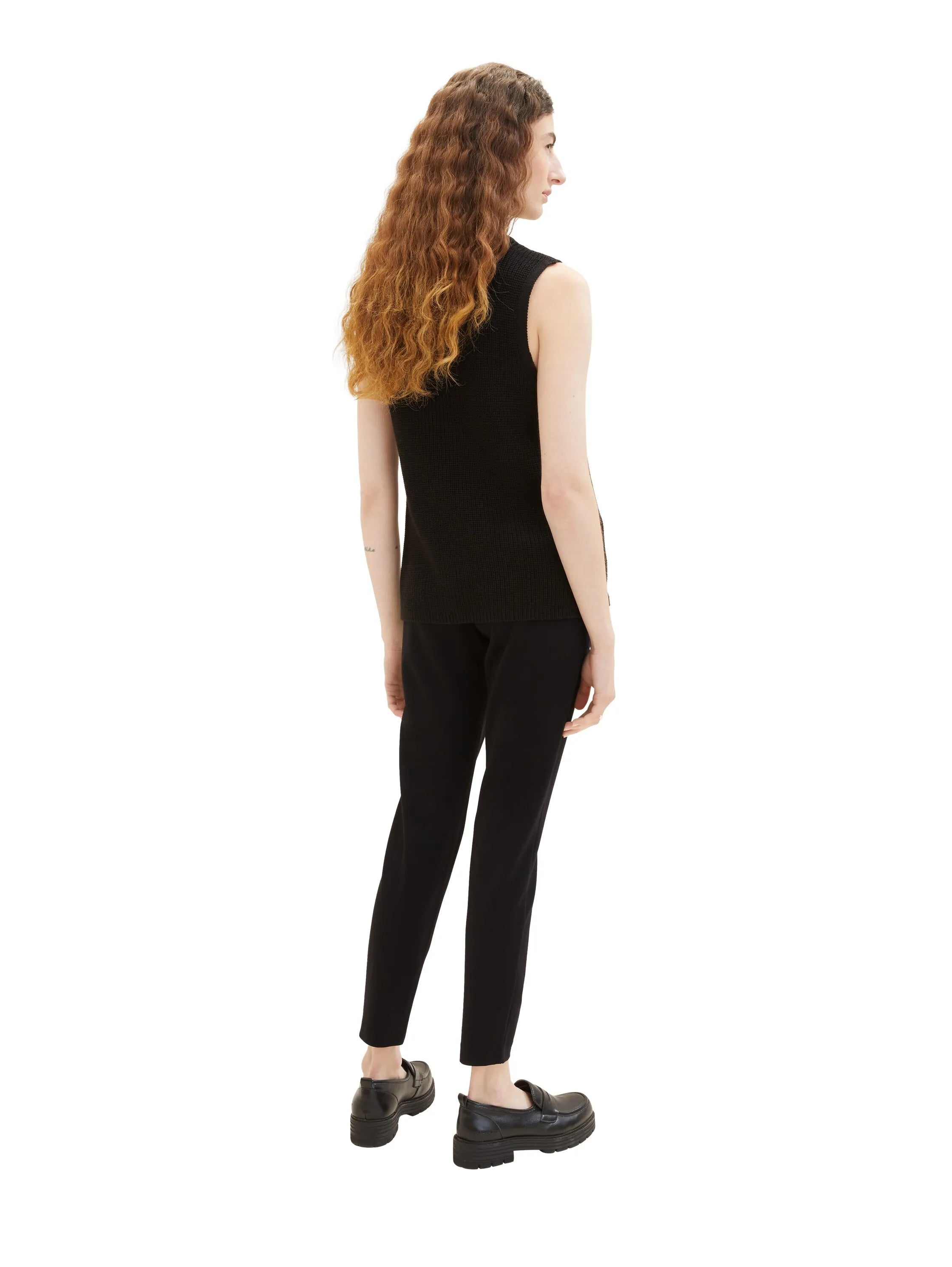 Tom Tailor Deep Black Women Casual Material Trousers SKU: 1008375_14482 Image 02