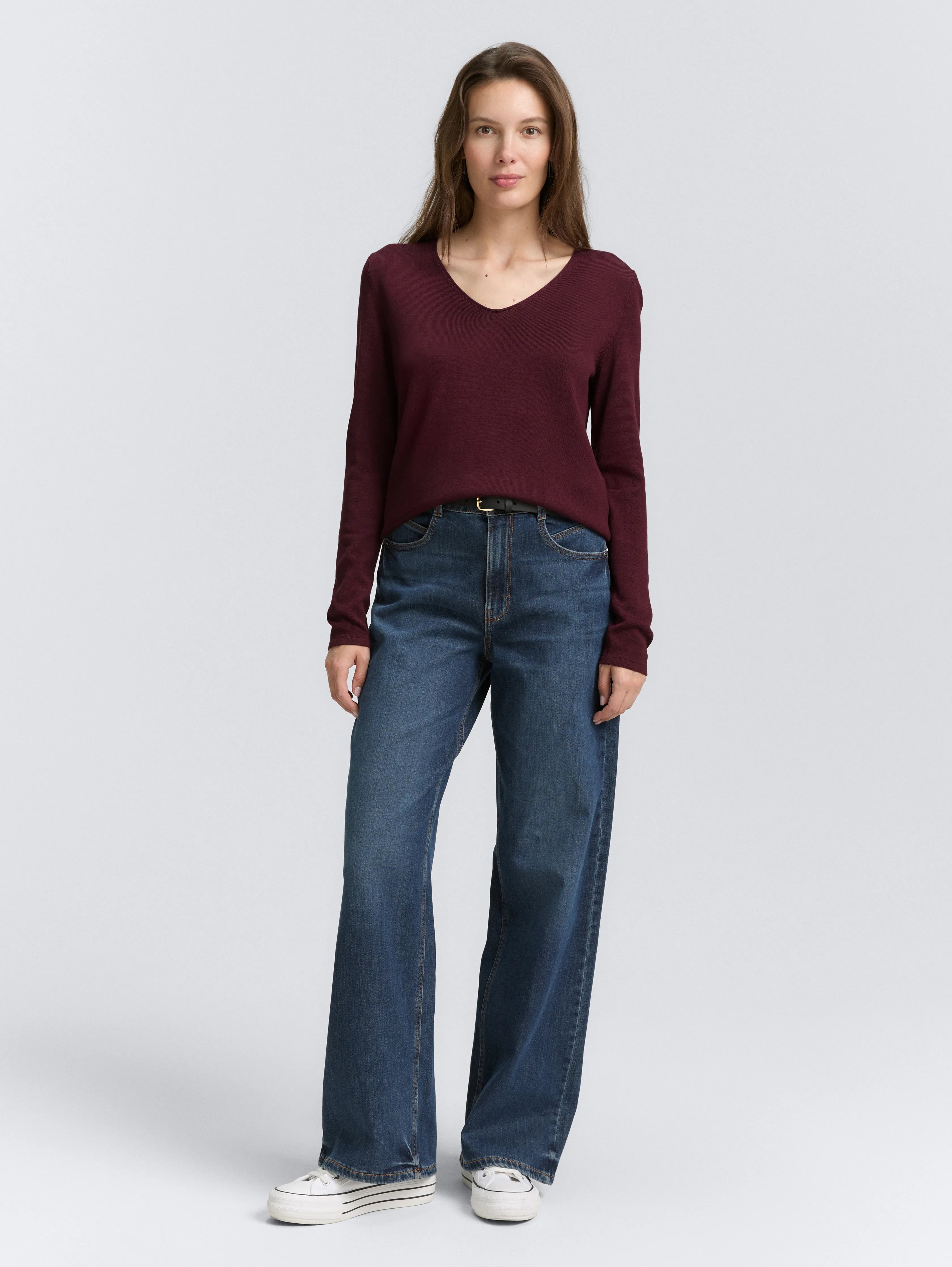 Tom Tailor_0_Knitted Jumper with V-Neck_1012976_16427_03