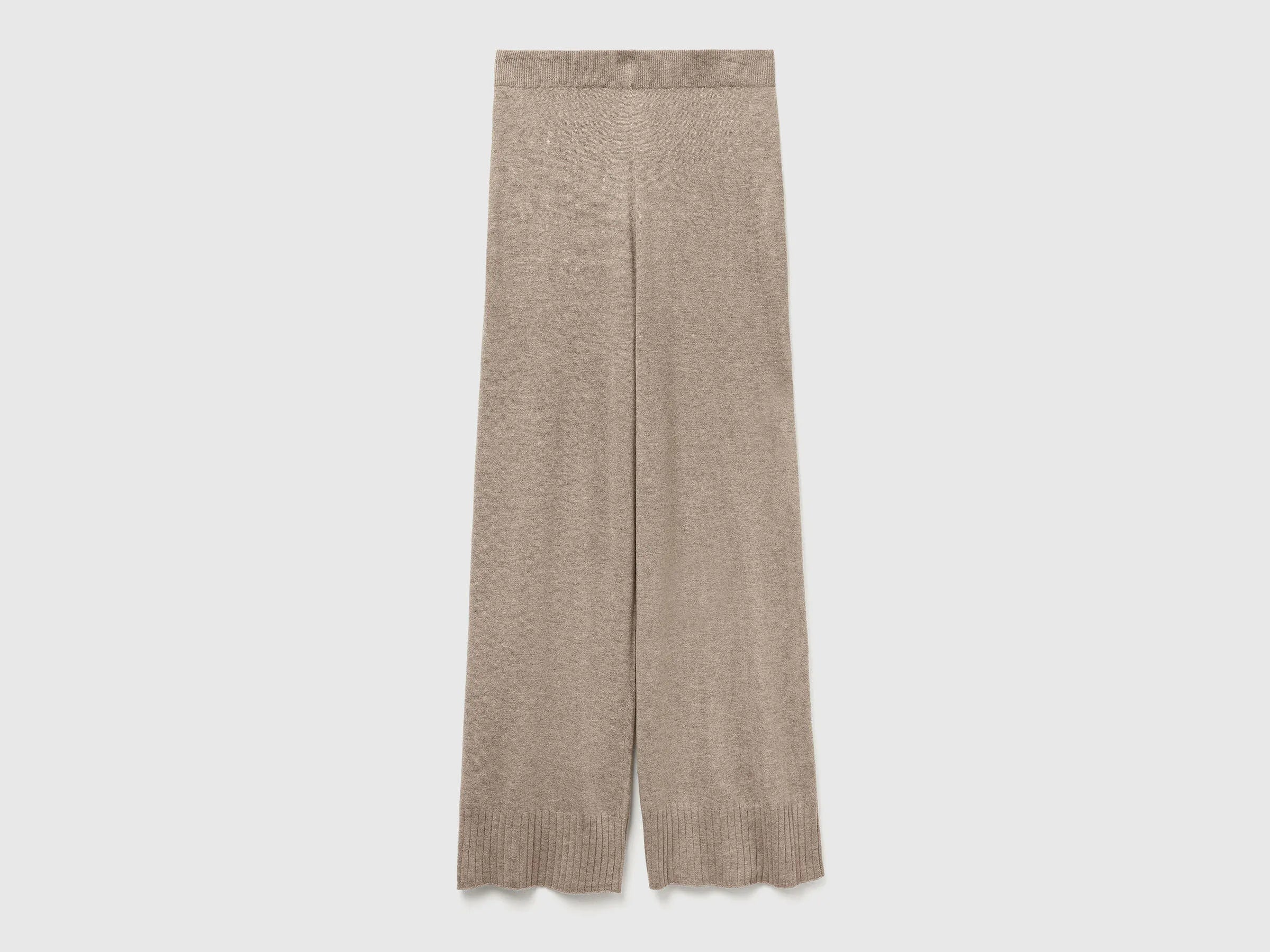 Benetton_Beige_Beige Wide Trousers in Wool and Cashmere Blend_102HDF00Z_81F_05
