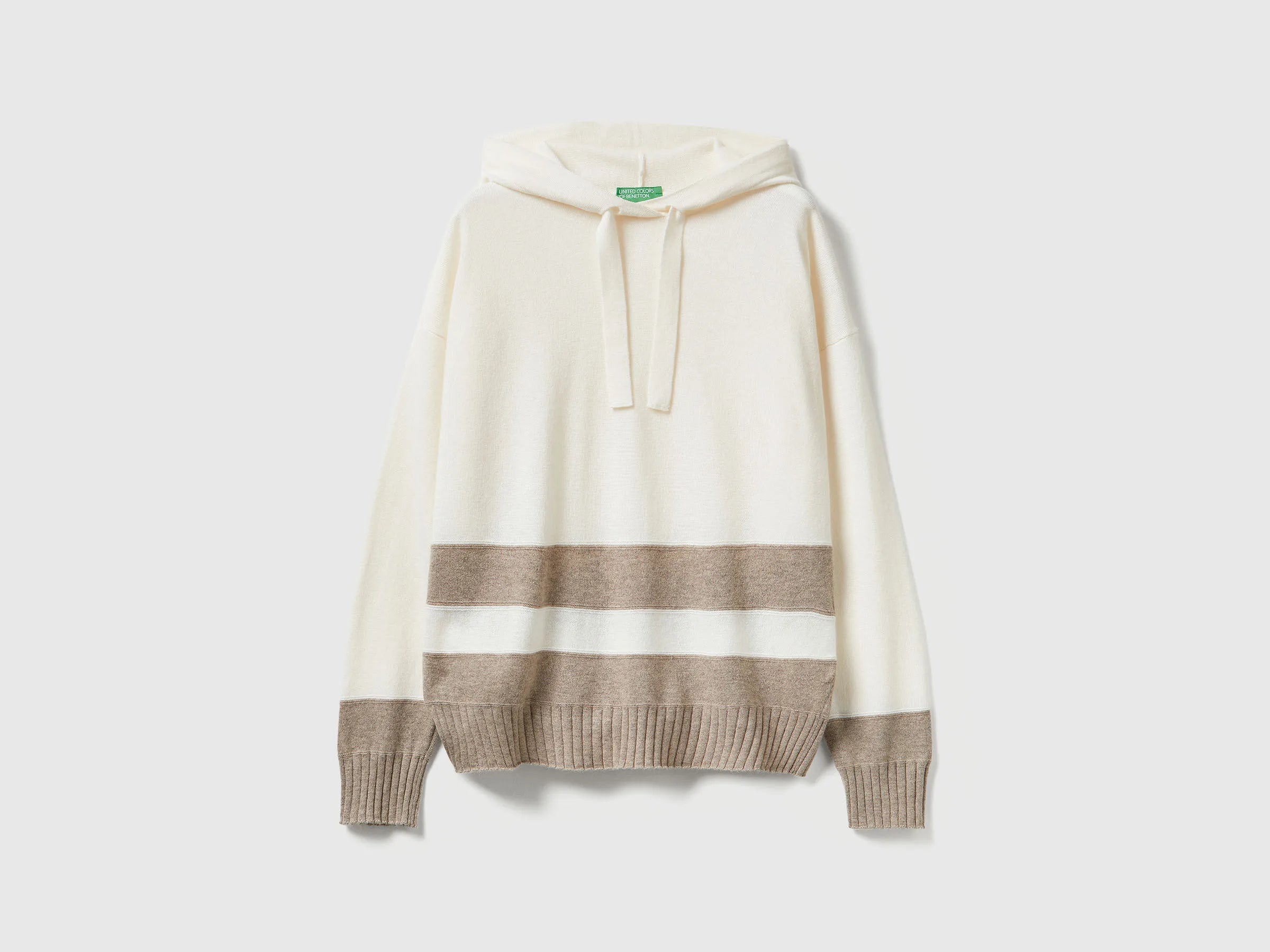 Benetton_Creamy White_Cream Cashmere Blend Sweater with Hood_102HE203V_600_05