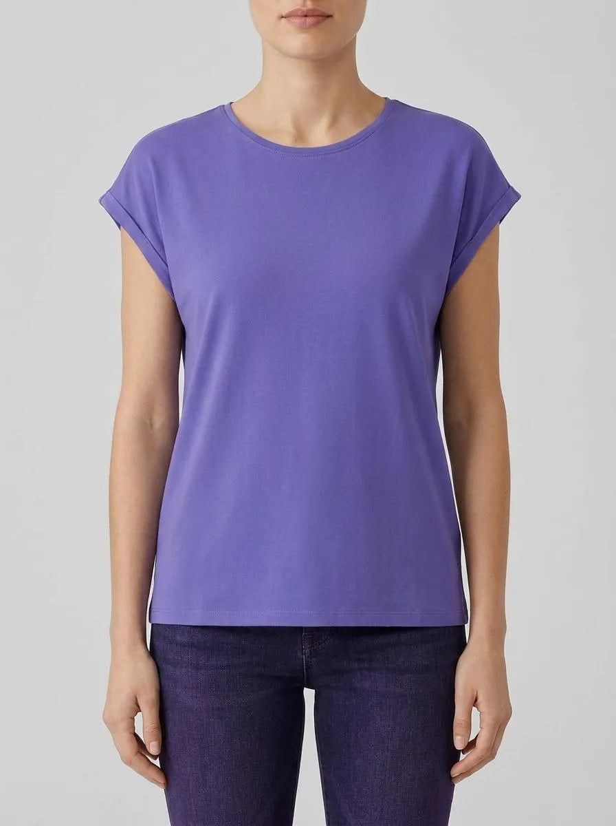 Denim Tom Tailor Vibrant Purple Women Loose-Fit T-Shirt SKU: 1030942_35362 Image 00