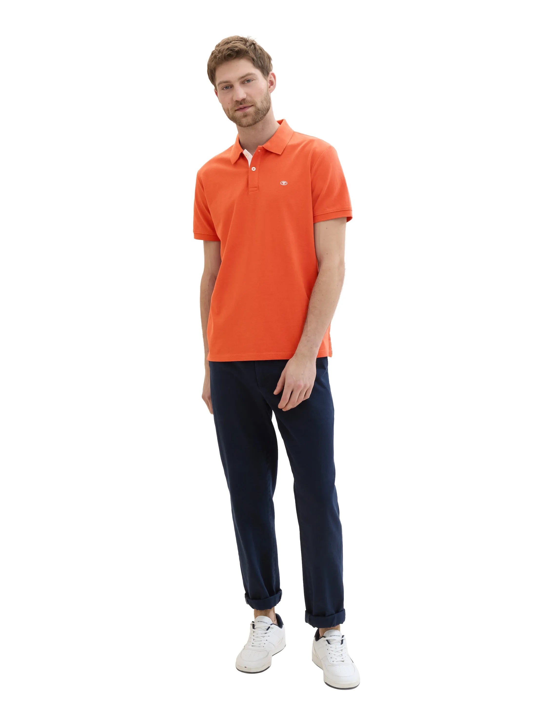 Tom Tailor Marocco Orange Men PiquŽ Polo Shirt with Embroidered Logo SKU: 1031006_12883 Image 02