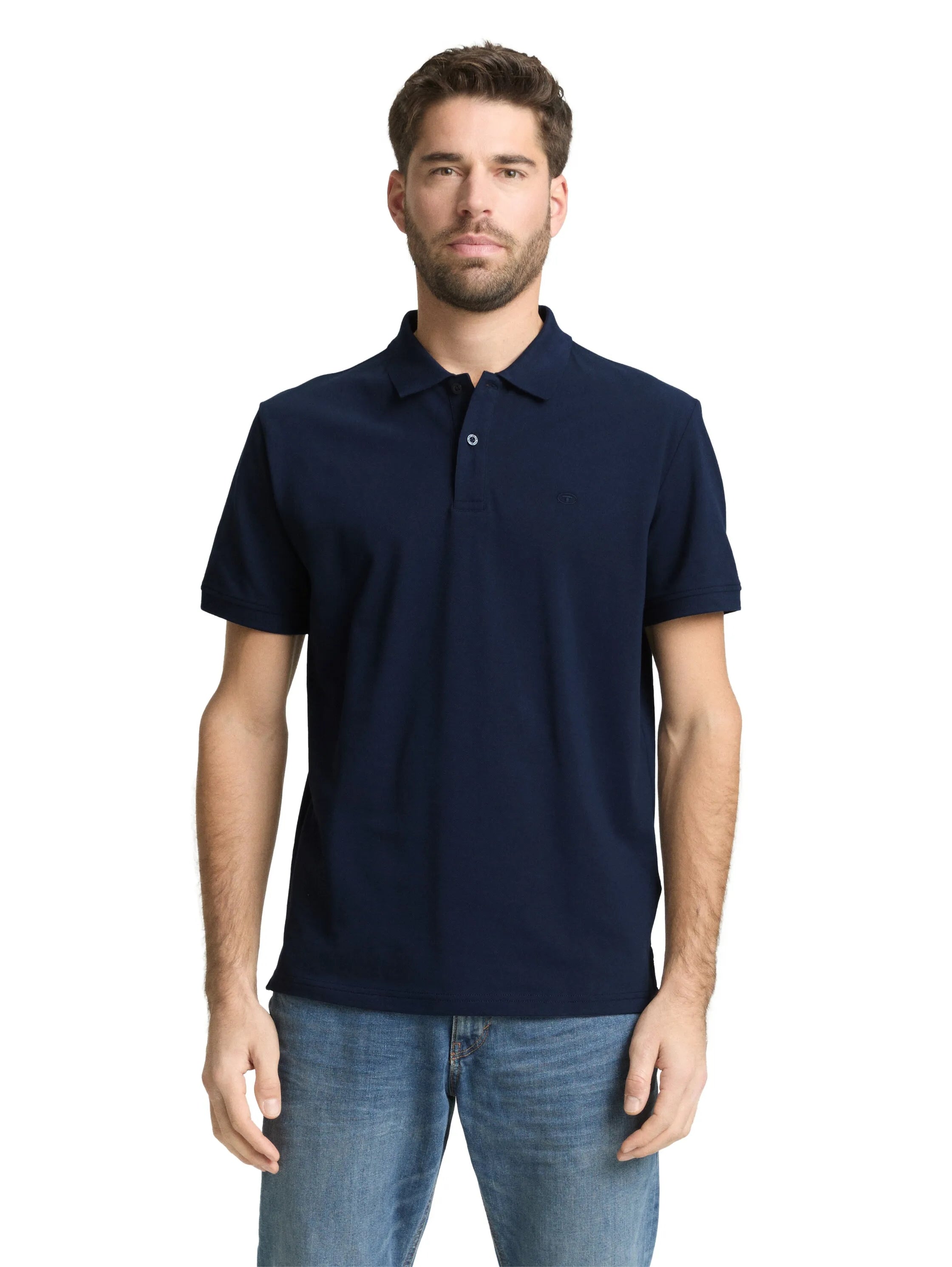 Tom Tailor Sky Captain Blue Men PiquŽ Polo Shirt with Embroidered Logo SKU: 1031006_15148 Image 03