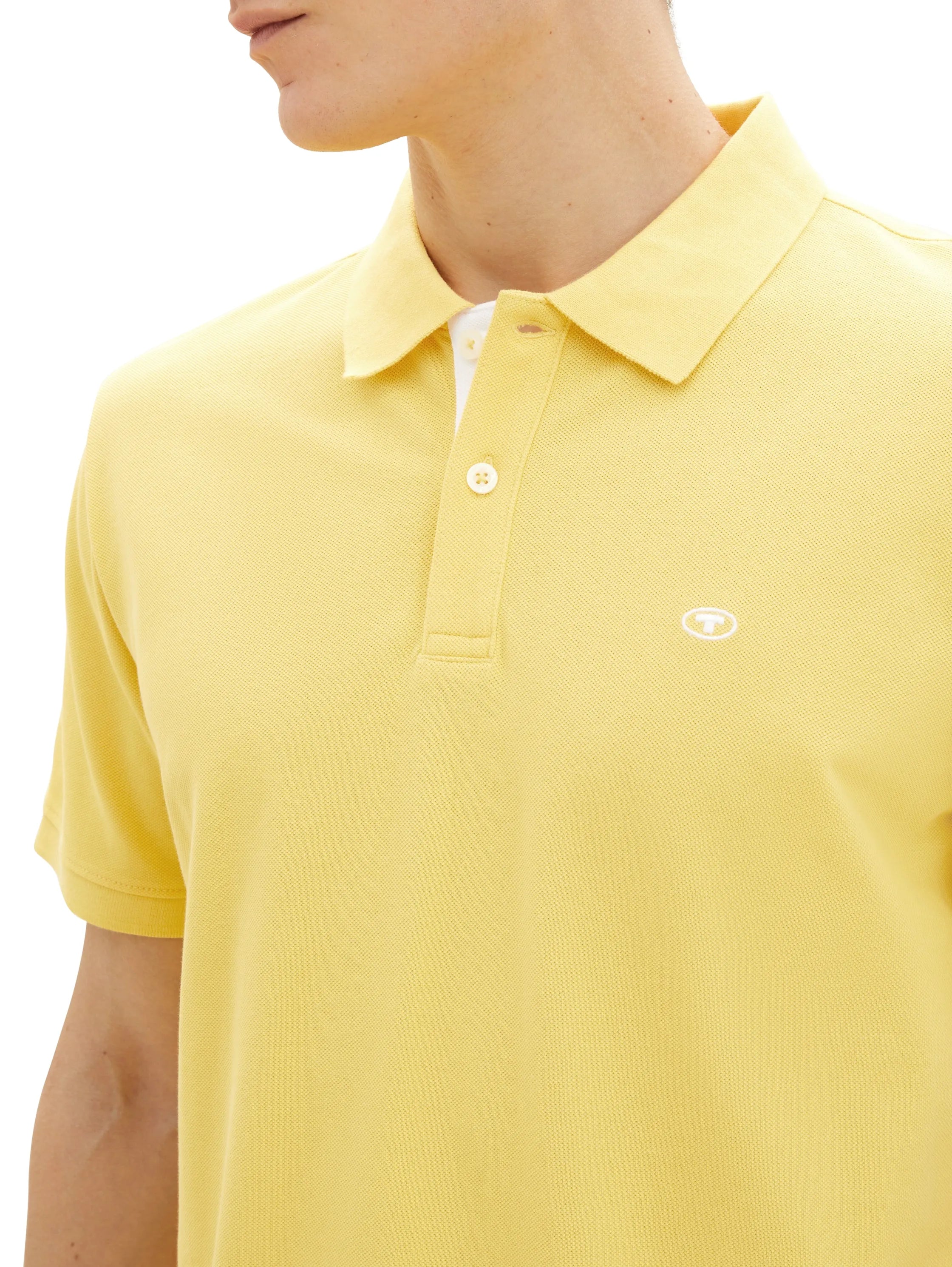 Tom Tailor Sunny Yellow Men PiquŽ Polo Shirt with Embroidered Logo SKU: 1031006_34663 Image 05