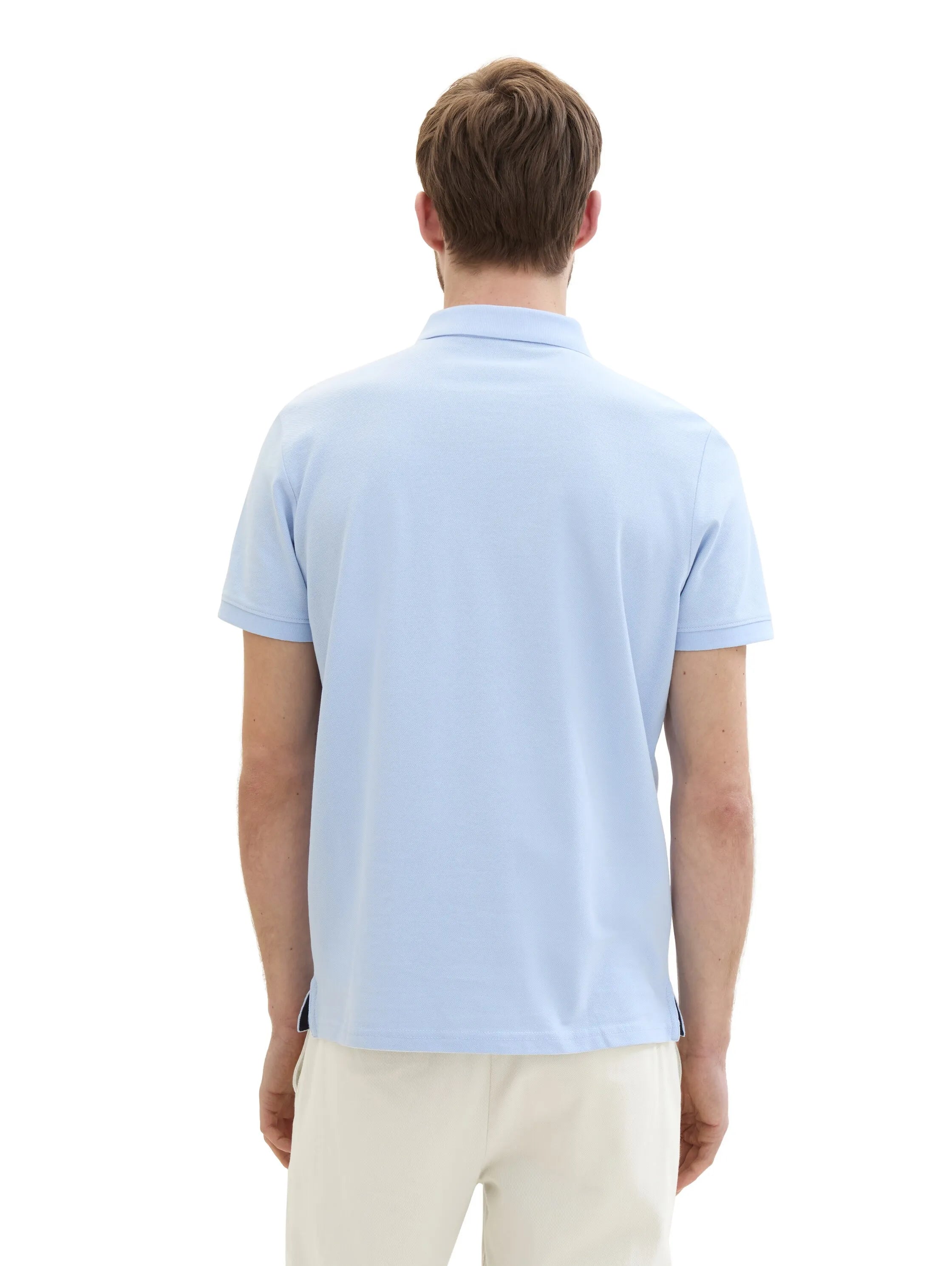 Tom Tailor Windsurf Blue Men PiquŽ Polo Shirt with Embroidered Logo SKU: 1031006_35271 Image 03