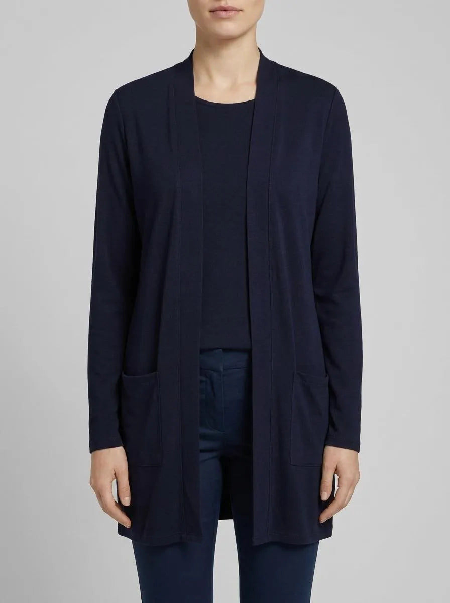 Tom Tailor Navy Midnight Blue Women Long Cardigan SKU: 1032699_30025 Image 00