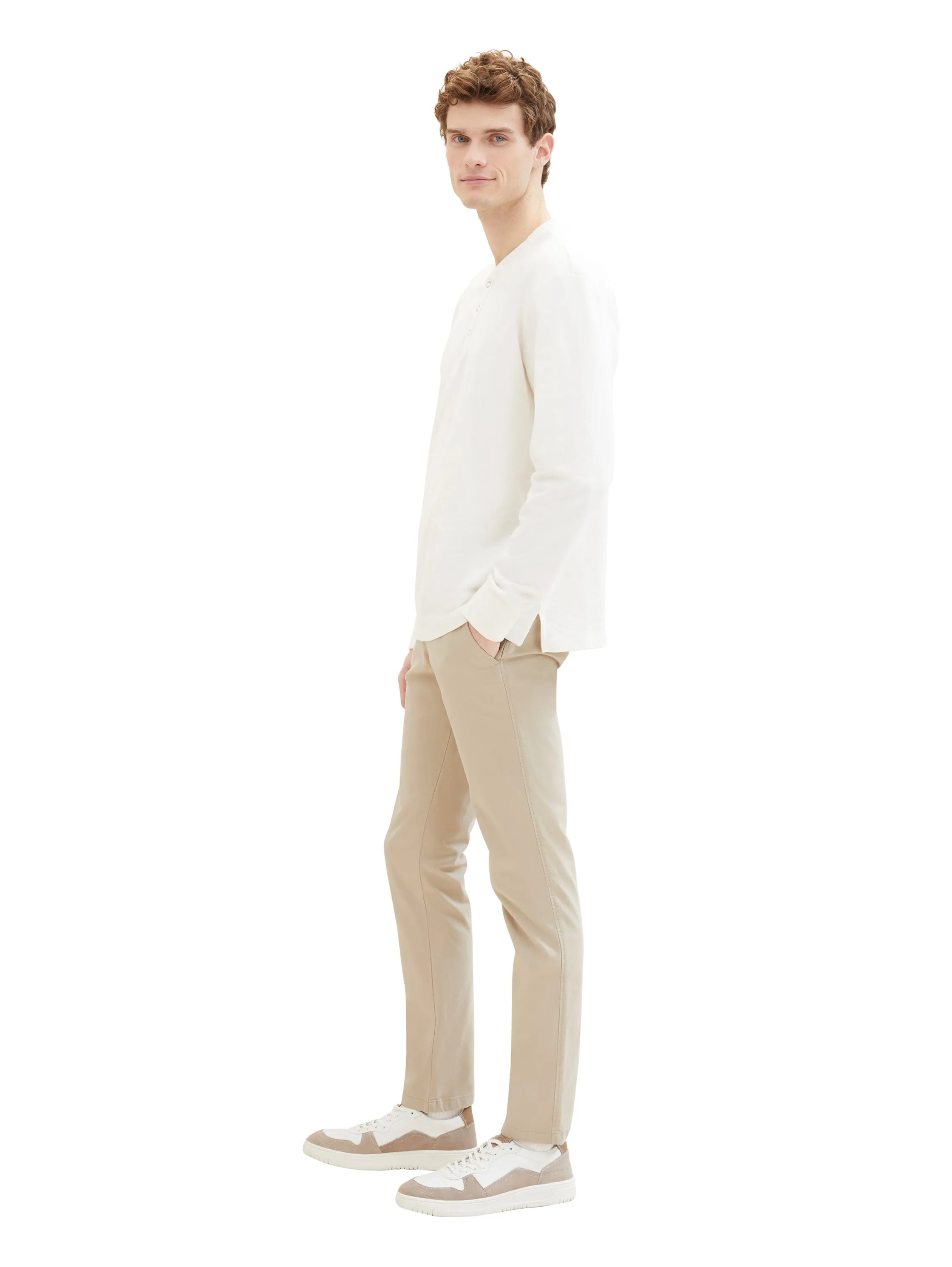 Tom Tailor Silver Ecru Men Chinos Slim SKU: 1032868_11704 Image 02
