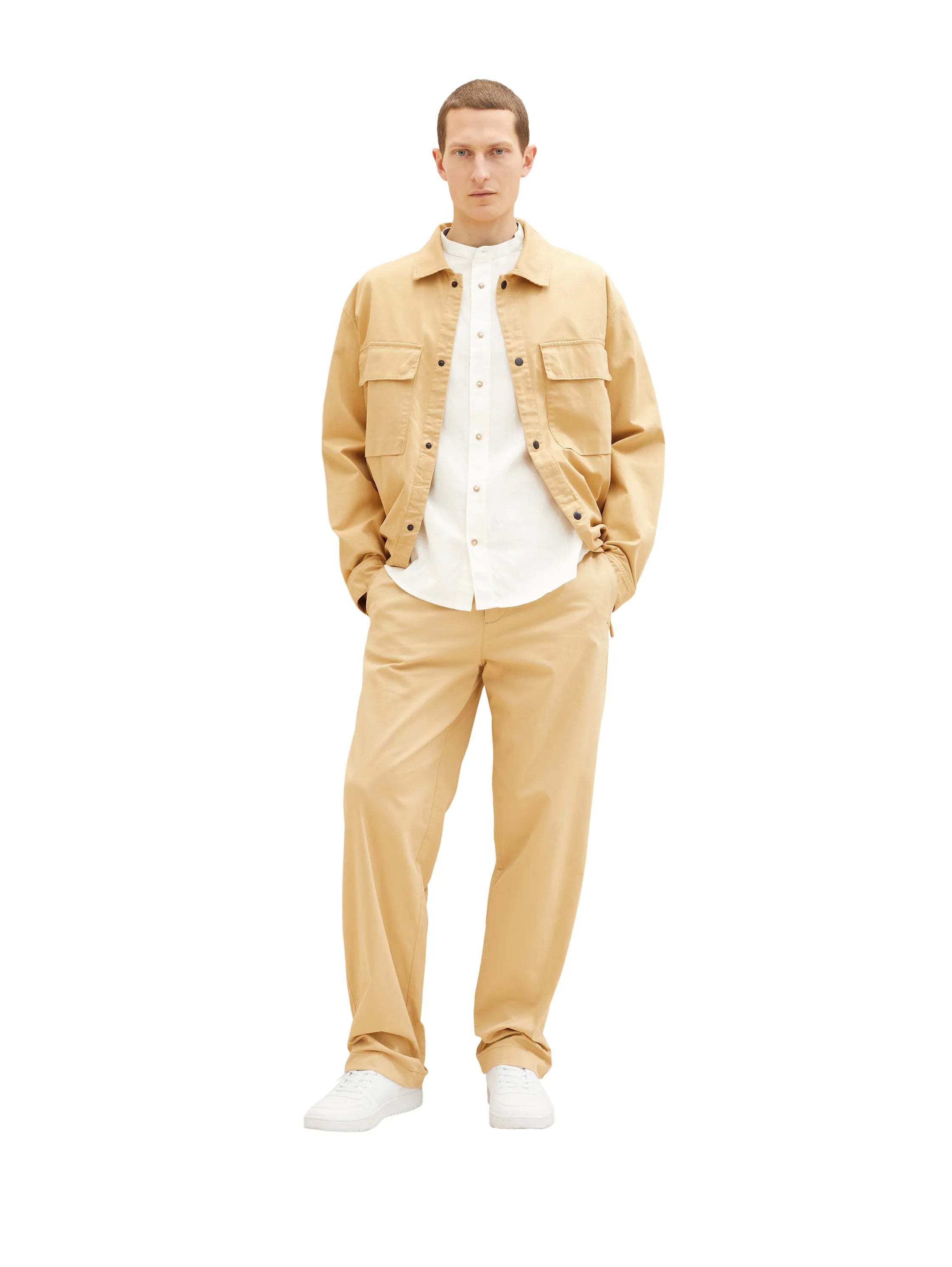 Tom Tailor Off White Men Cotton Linen Shirt SKU: 1034903_10332 Image 05