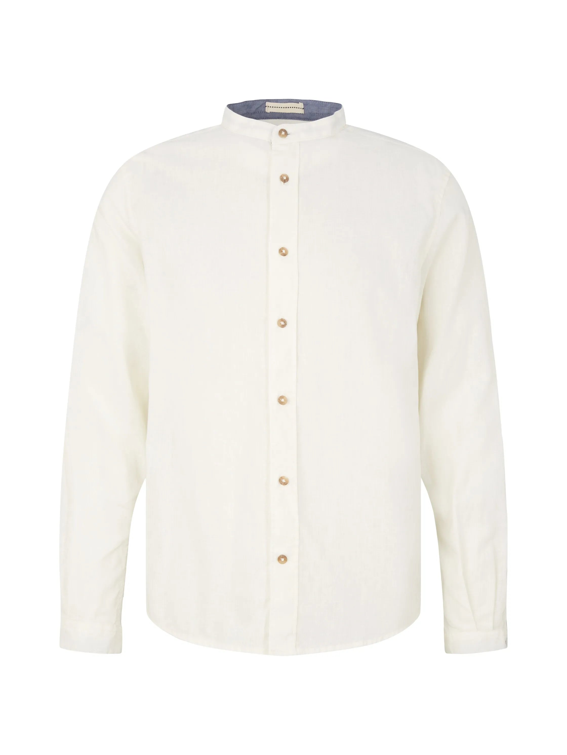 Tom Tailor Off White Men Cotton Linen Shirt SKU: 1034903_10332 Image 07