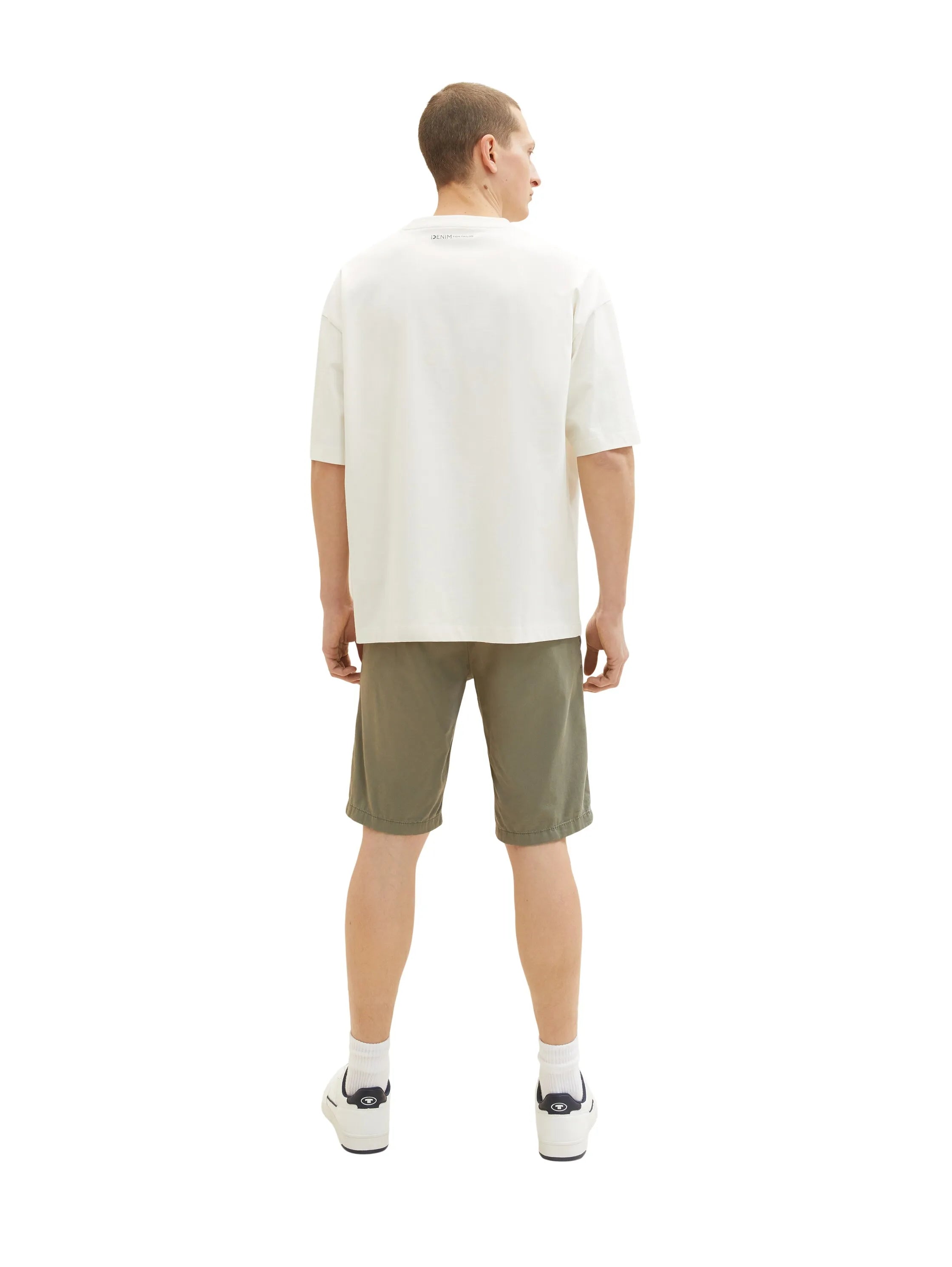 Tom Tailor Dusty Olive Green Men Chino Bermuda Shorts SKU: 1035037_10415 Image 04