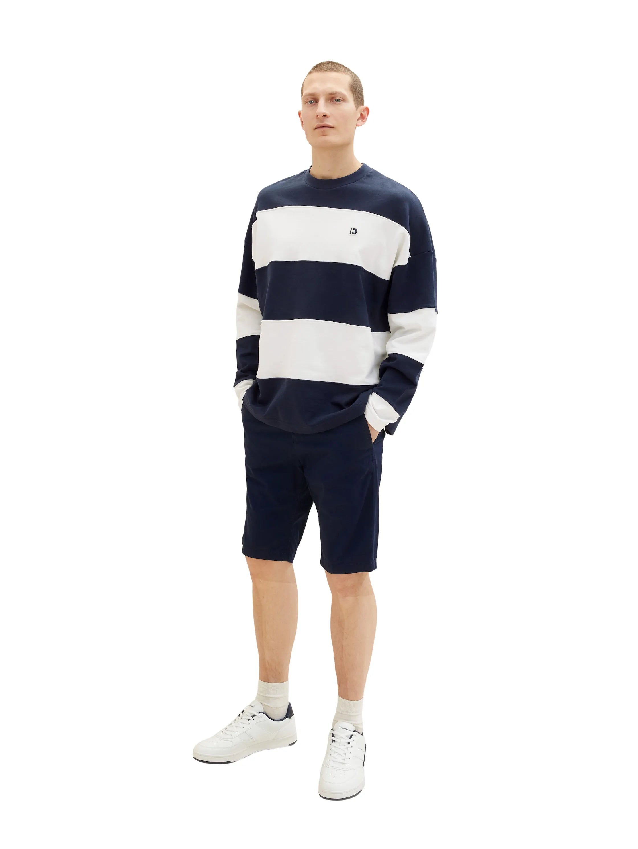 Tom Tailor Sky Captain Blue Men Chino Bermuda Shorts SKU: 1035037_10668 Image 03