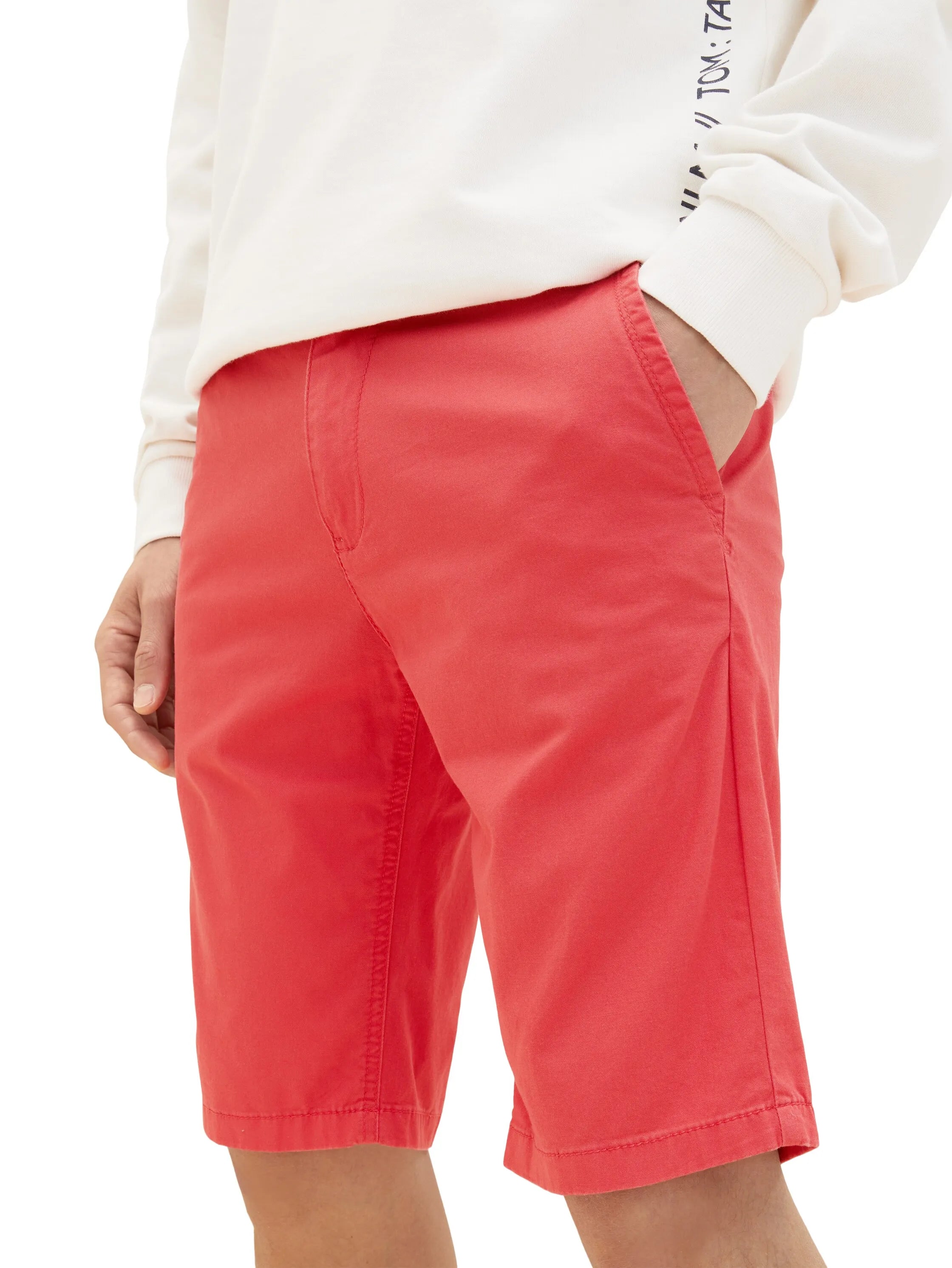 Tom Tailor Soft Berry Red Men Chino Bermuda Shorts SKU: 1035037_31045 Image 05