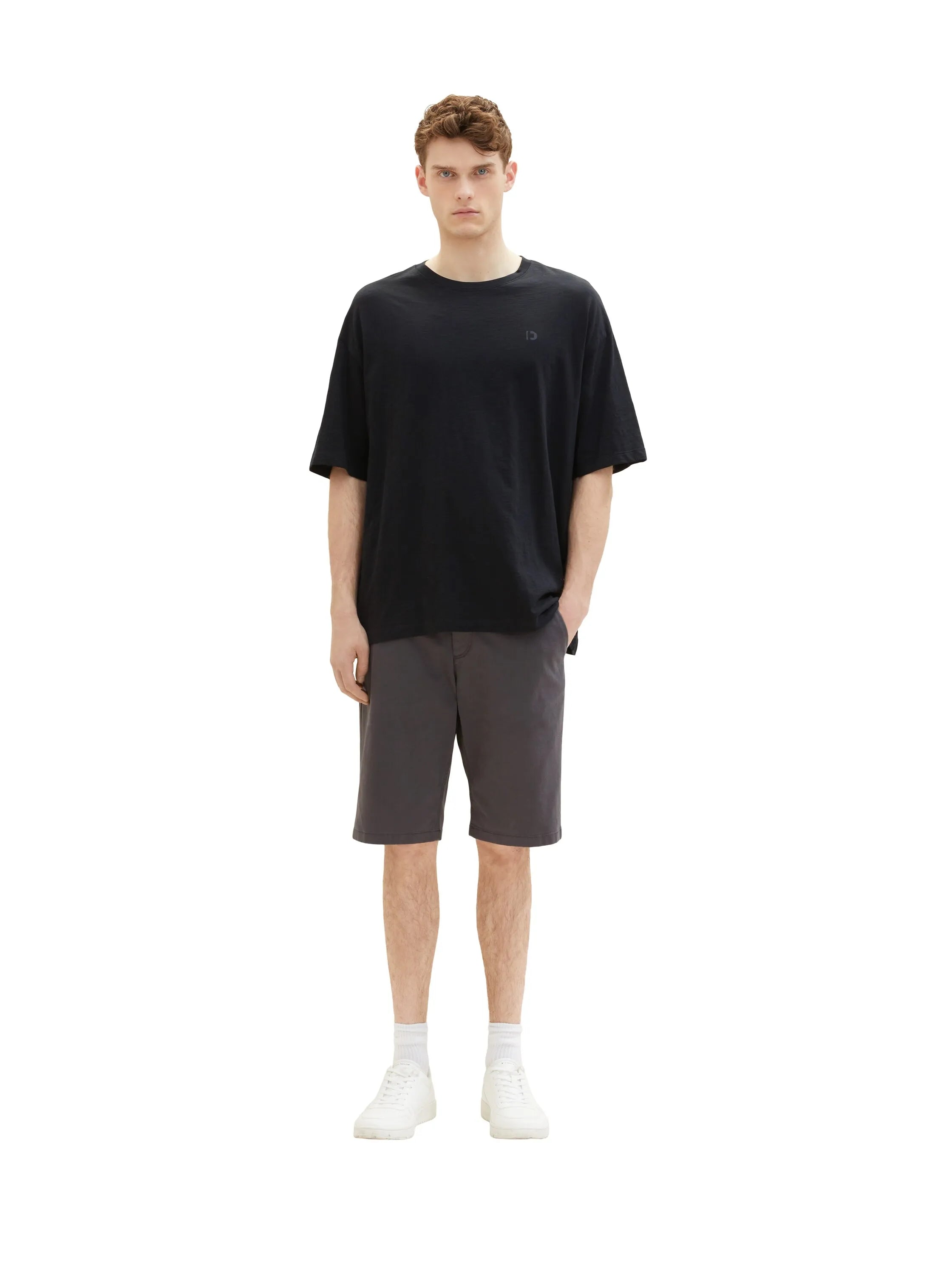 Tom Tailor Tarmac Grey Men Chino Shorts SKU: 1035039_10899 Image 01