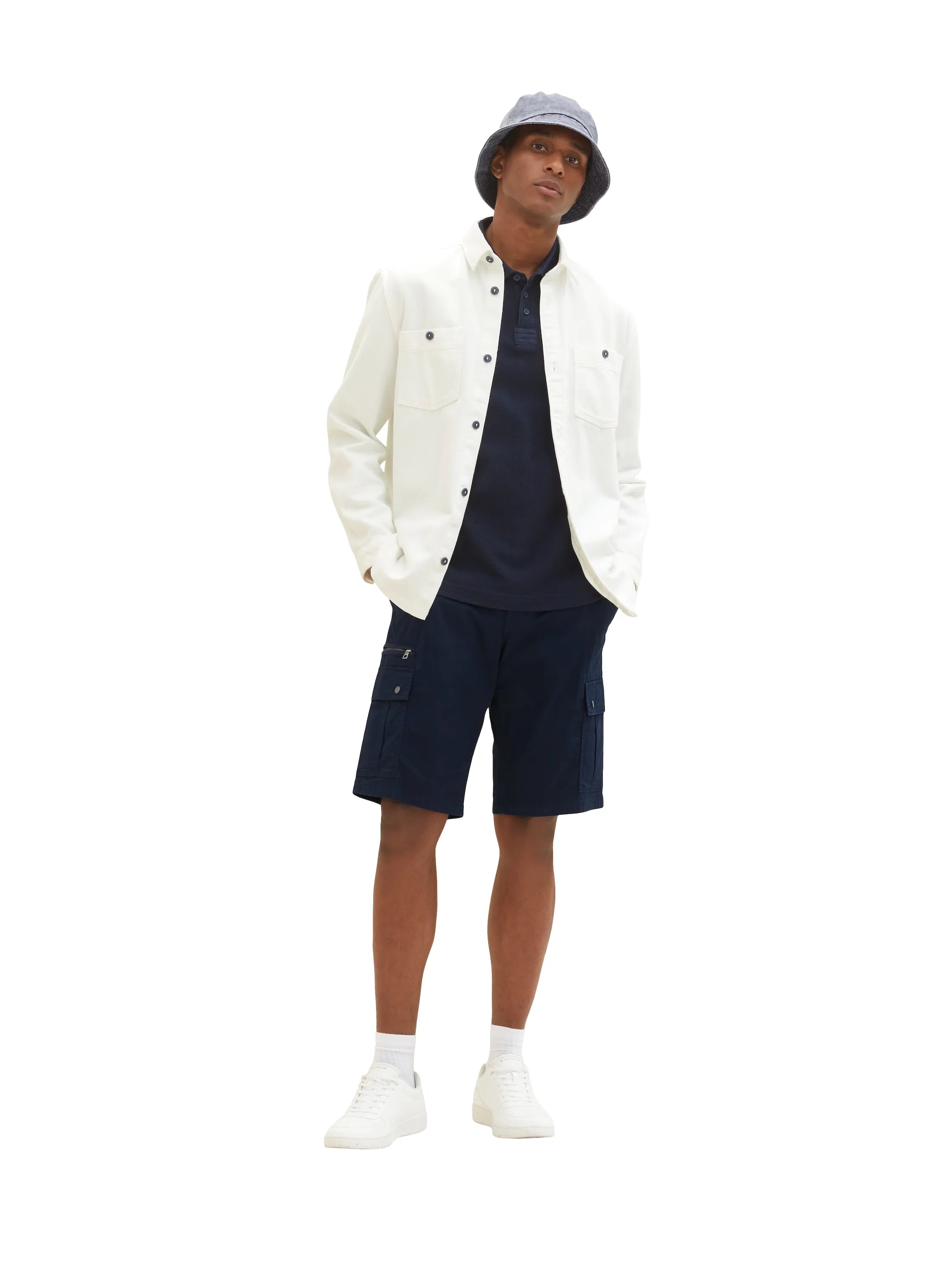 Tom Tailor Sky Captain Blue Men Cargo Shorts SKU: 1035040_10668 Image 05