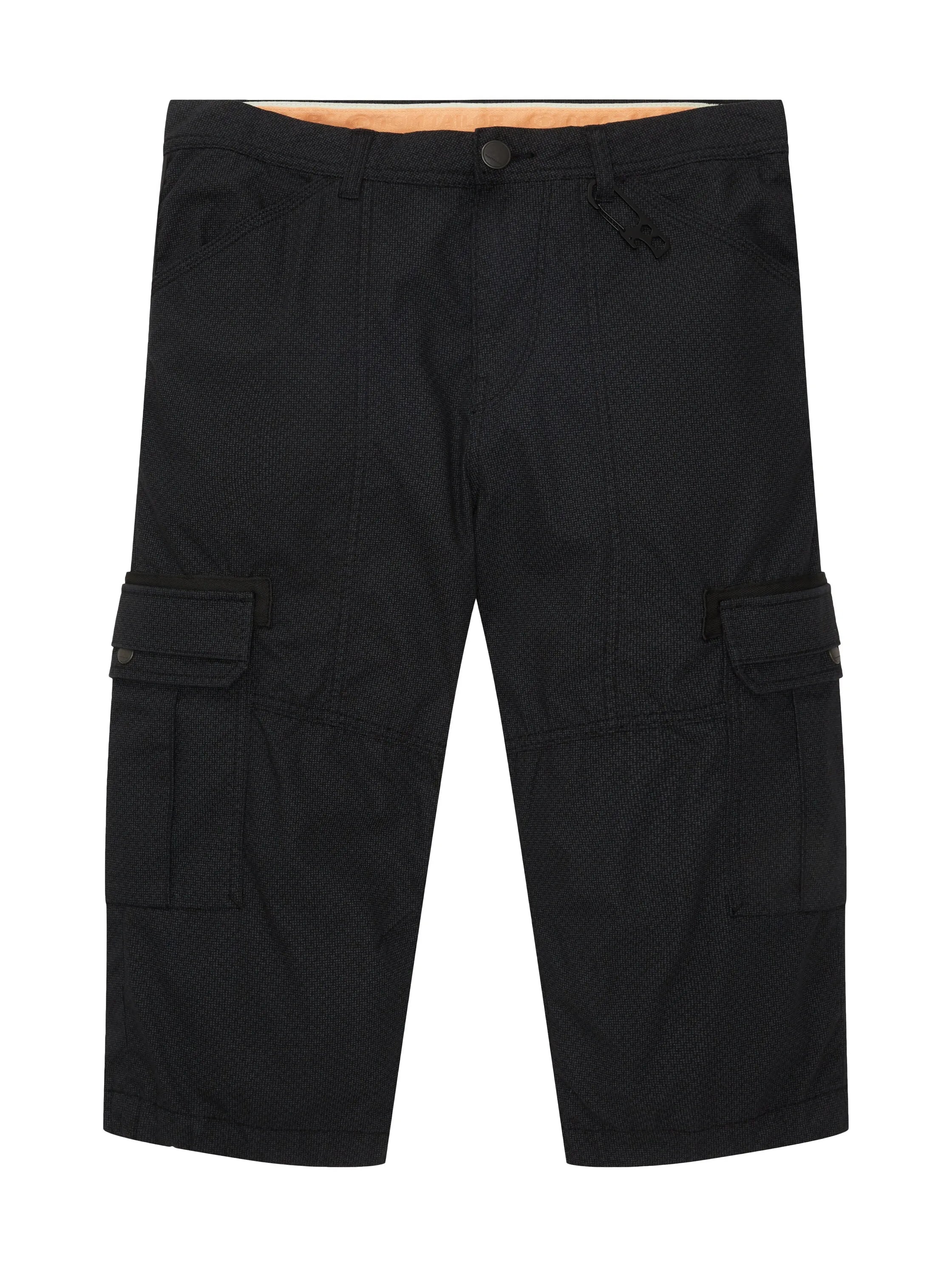 Tom Tailor Navy Check Men Patterned Cargo Shorts SKU: 1035042_31293 Image 08