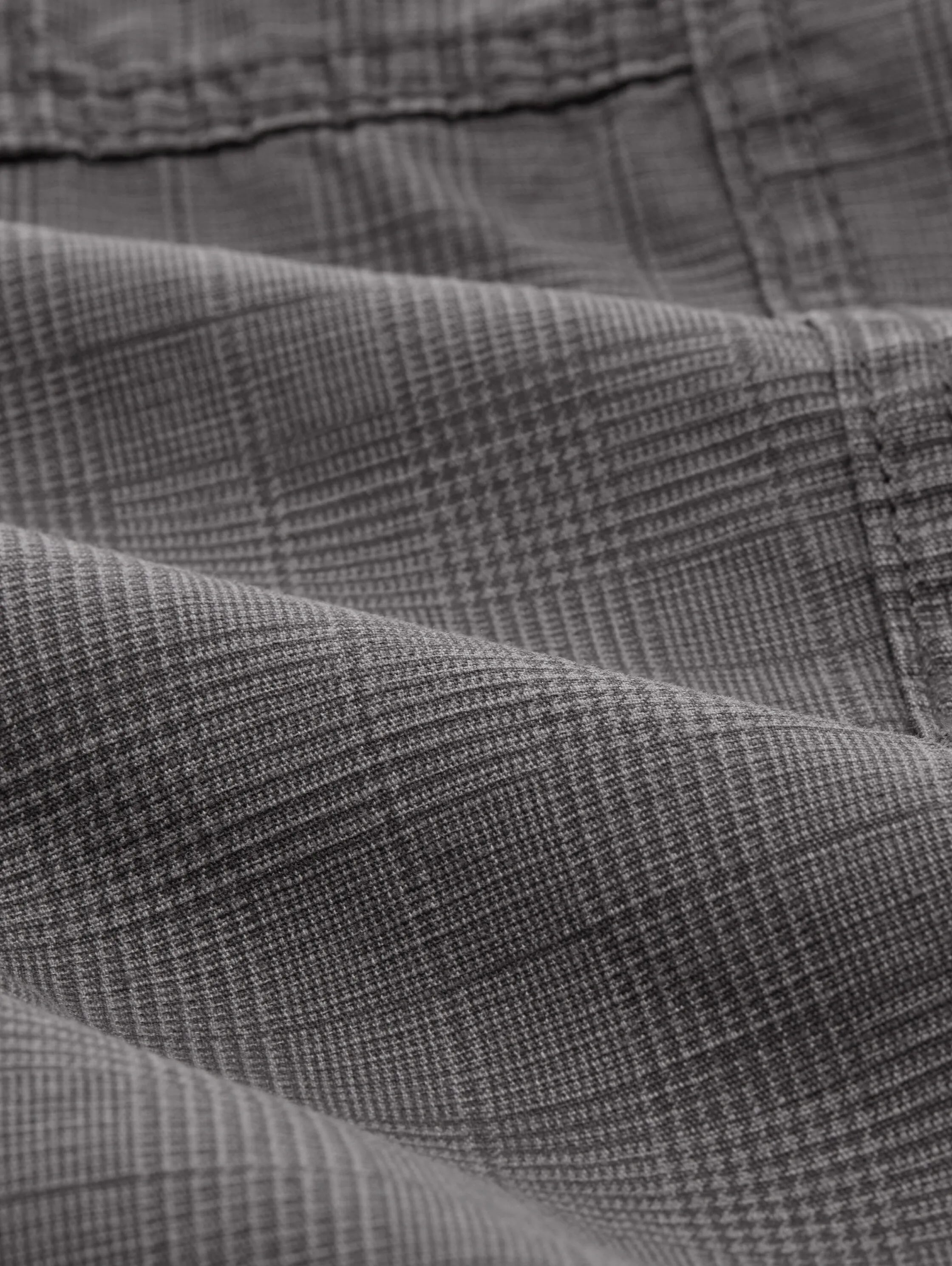 Tom Tailor Grey Anthra Check Men Patterned Cargo Shorts SKU: 1035042_31294 Image 07