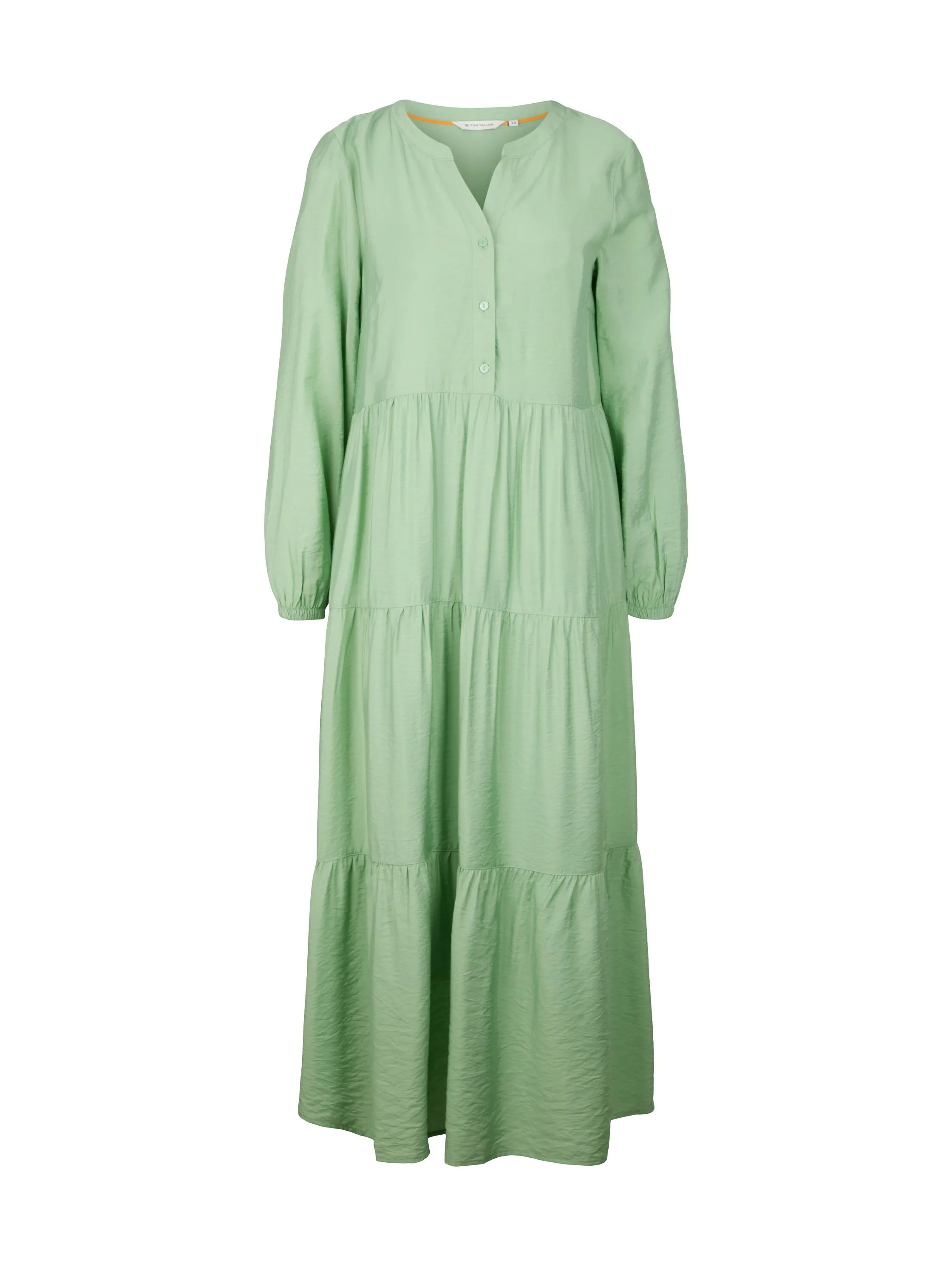 Tom Tailor Okra Green Women Maxi Dress with Flounces SKU: 1035230_31034 Image 07