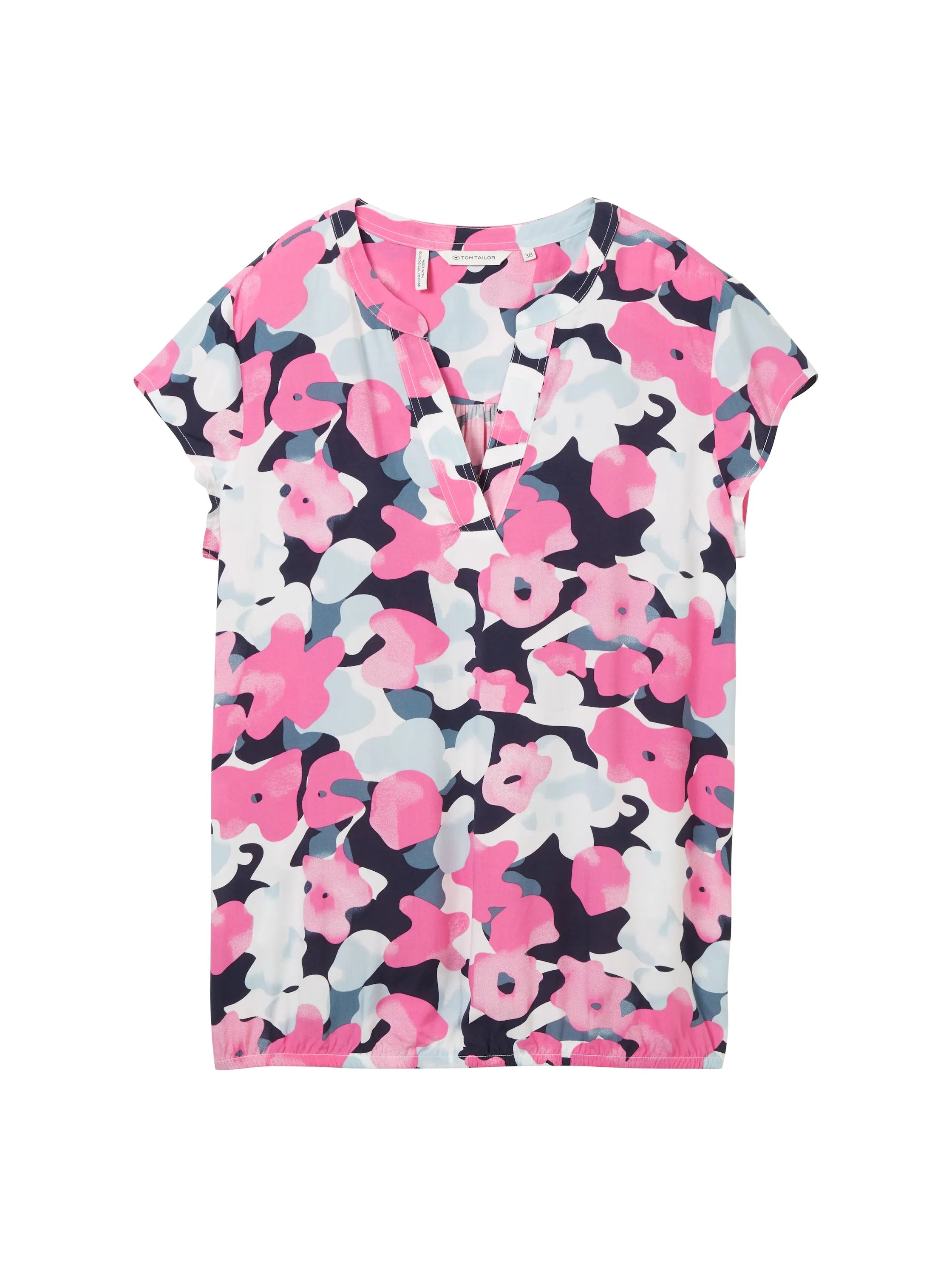 Tom Tailor Pink Colorful Floral Design Women Patterned Blouse SKU: 1035245_35290 Image 07