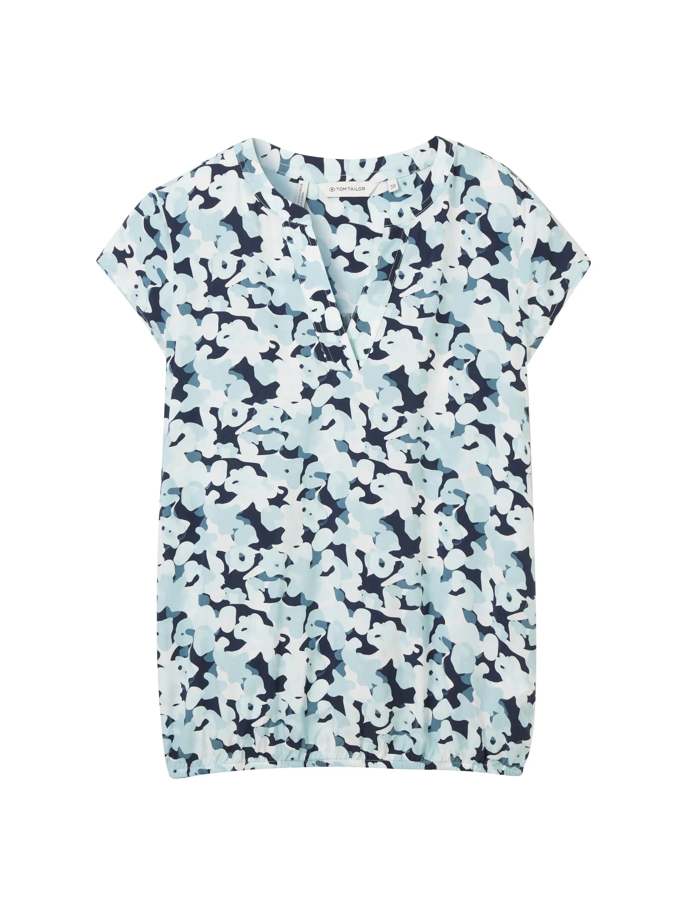 Tom Tailor Blue Small Floral Design Women Patterned Blouse SKU: 1035245_35291 Image 07
