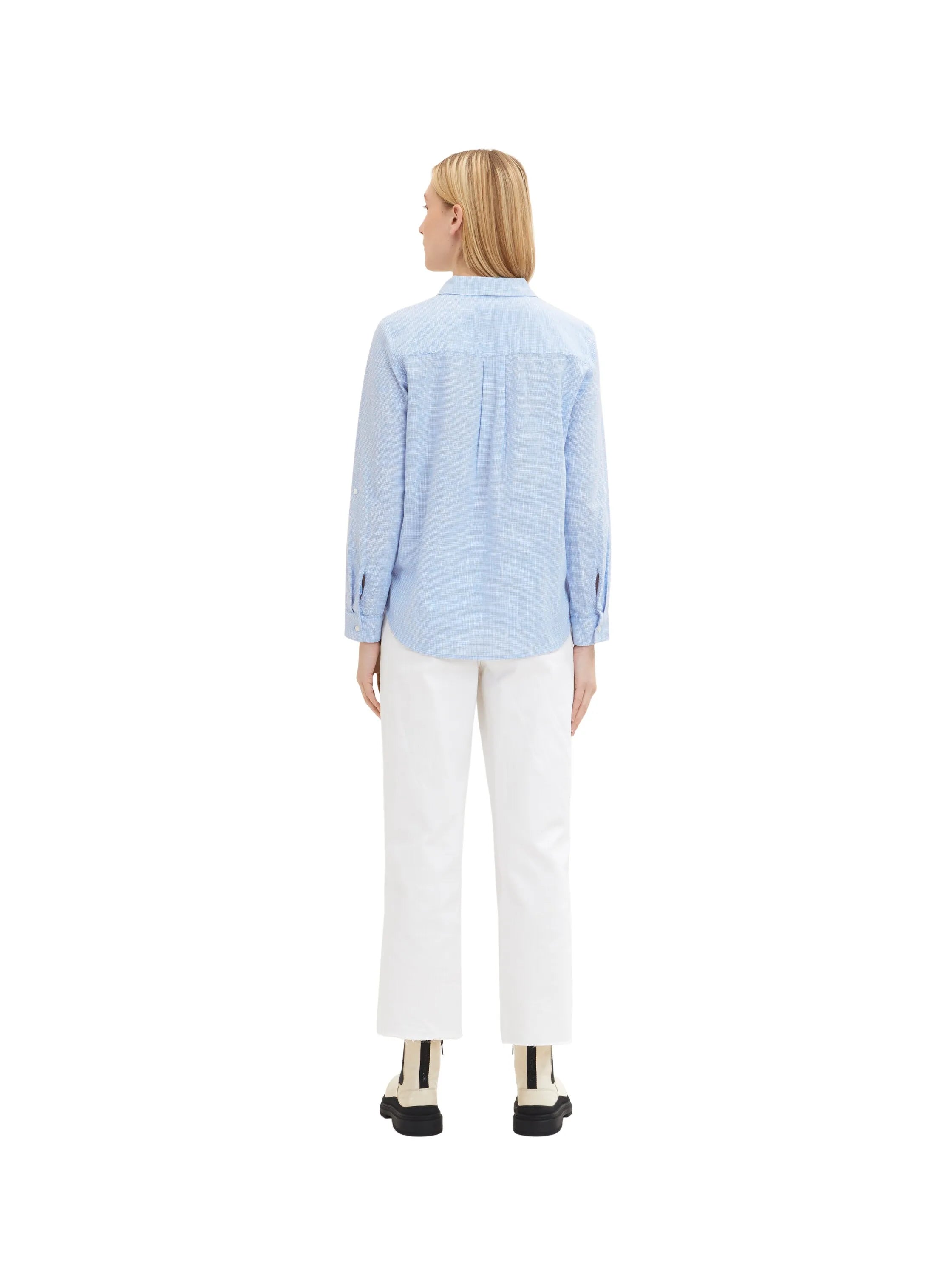 Tom Tailor Dreamy Blue Women Blouse with Chest Pockets SKU: 1035247_22758 Image 02