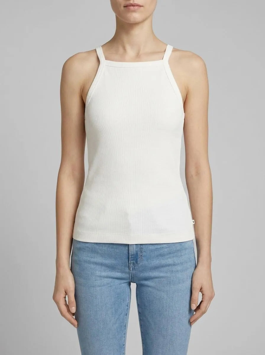 Denim Tom Tailor Gardenia White Women Ribbed Tank Top SKU: 1035368_10348 Image 00