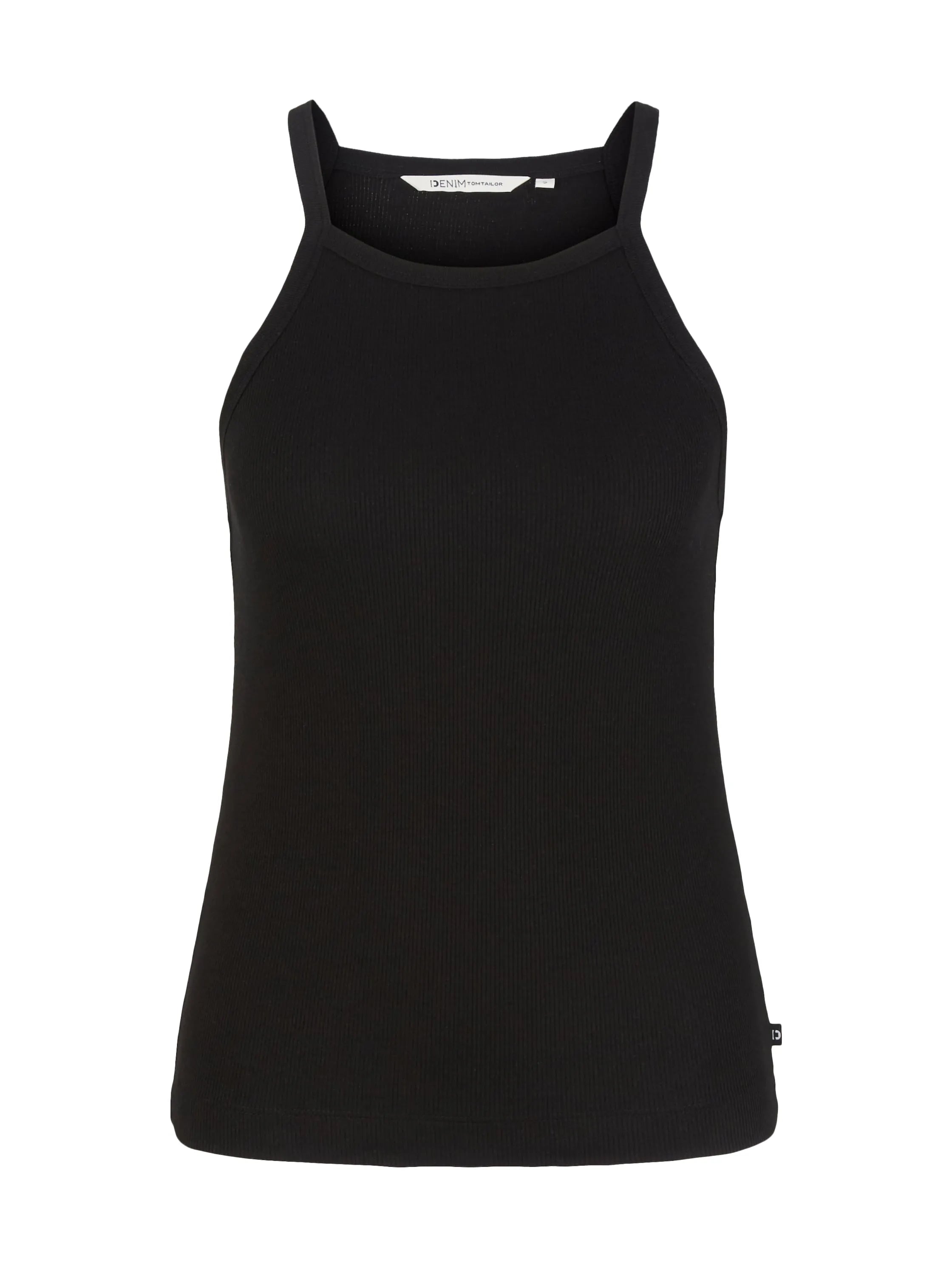 Denim Tom Tailor Deep Black Women Ribbed Tank Top SKU: 1035368_14482 Image 07
