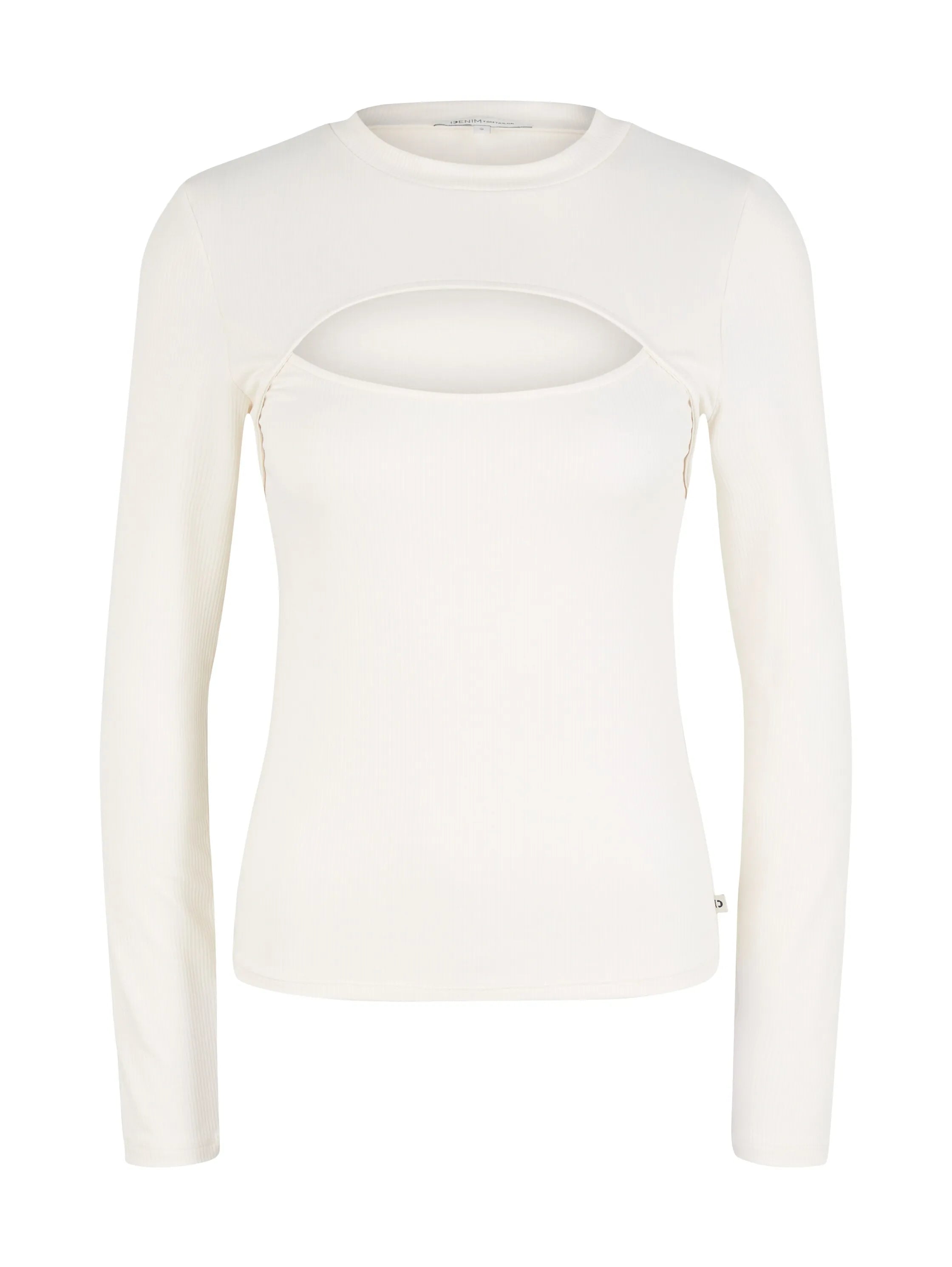 Denim Tom Tailor Gardenia White Women Long-Sleeved Shirt with a Cut-Out SKU: 1035376_10348 Image 07