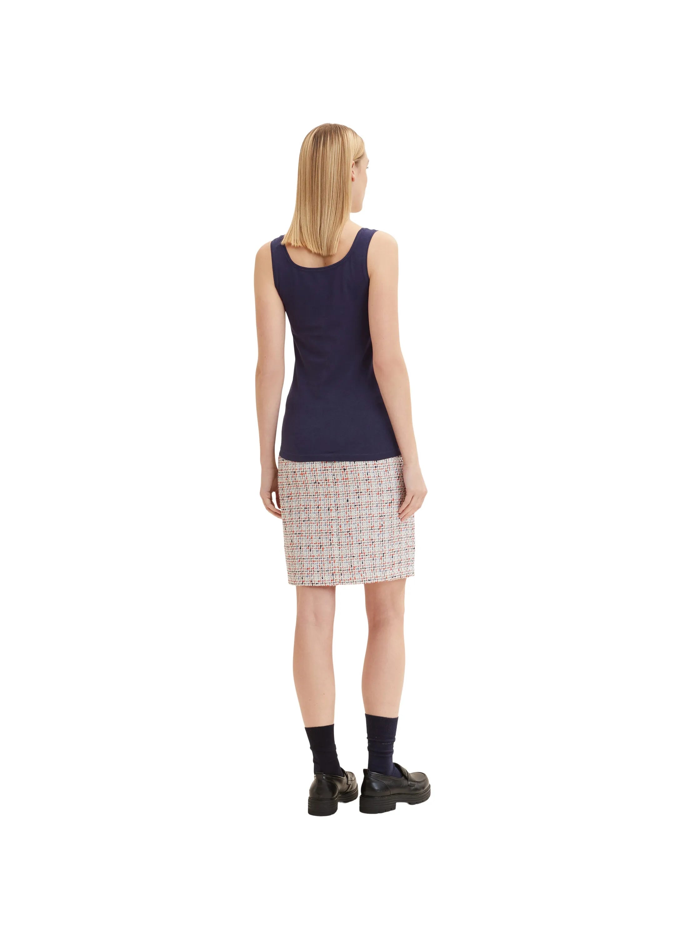 Tom Tailor Atlantic Ocean Blue Women Top with a Square Neckline SKU: 1035393_11331 Image 03