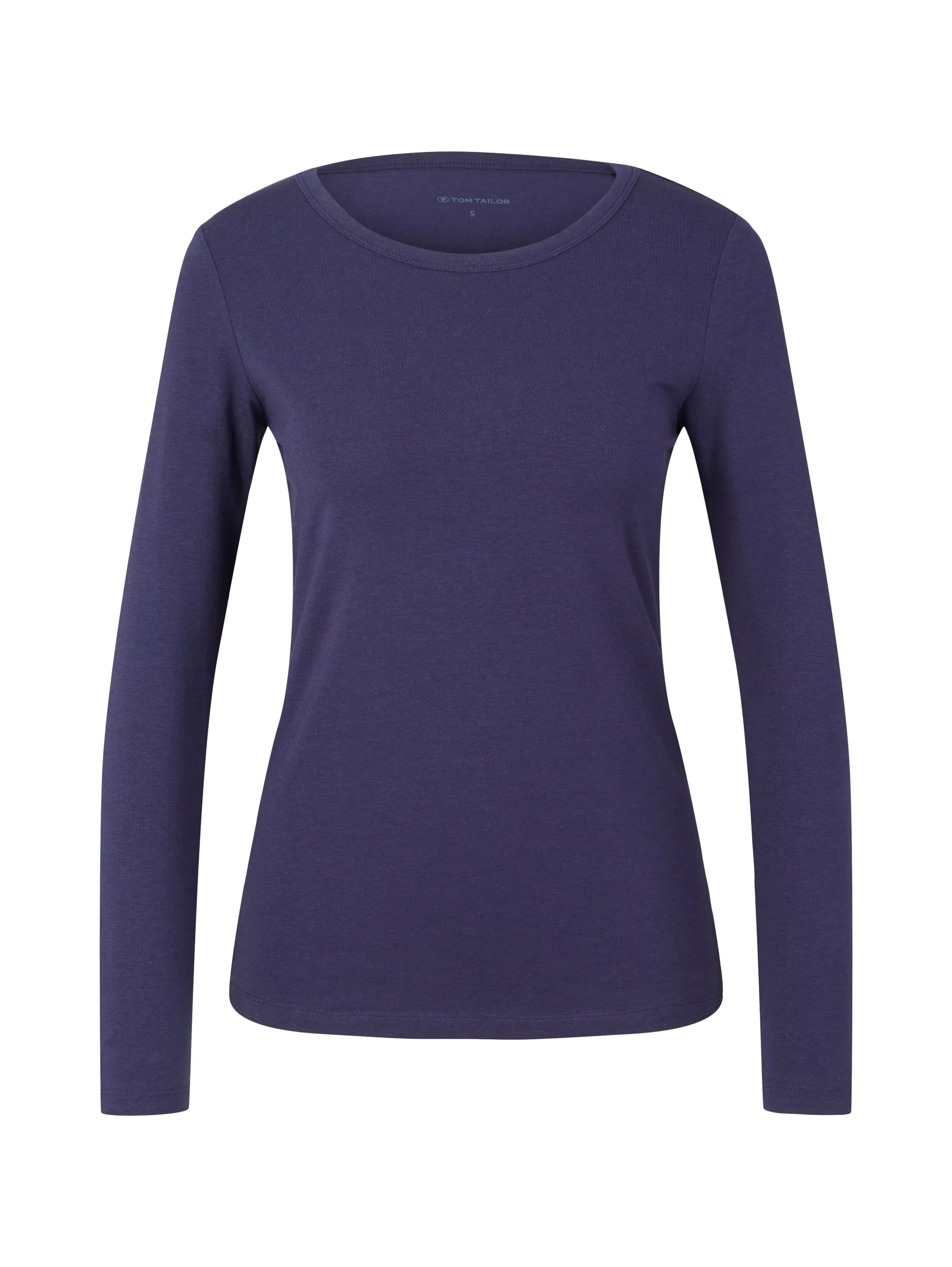 Tom Tailor Atlantic Ocean Blue Women Basic Long-Sleeved Shirt SKU: 1035396_11331 Image 07