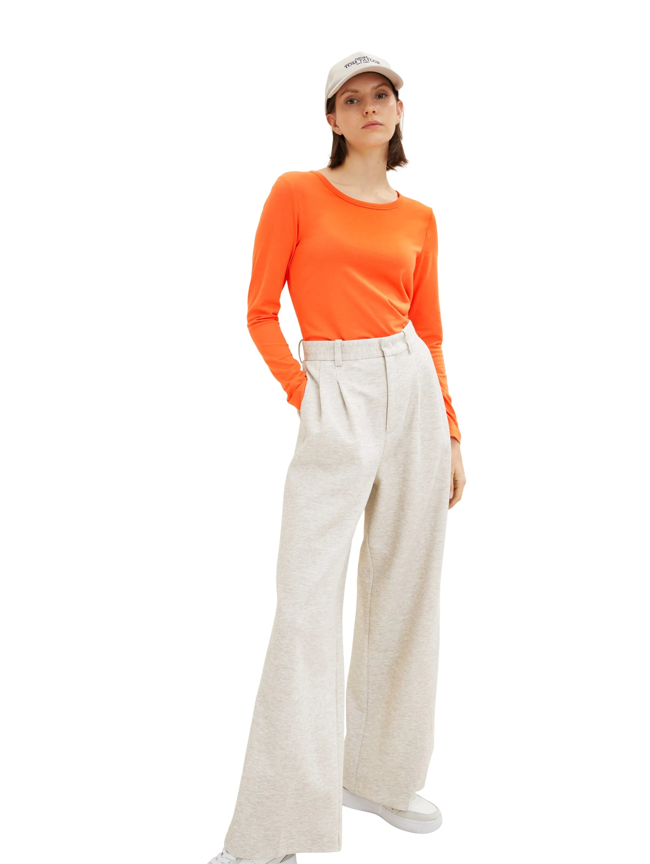 Tom Tailor Fever Red Women Basic Long-Sleeved Shirt SKU: 1035396_15612 Image 01