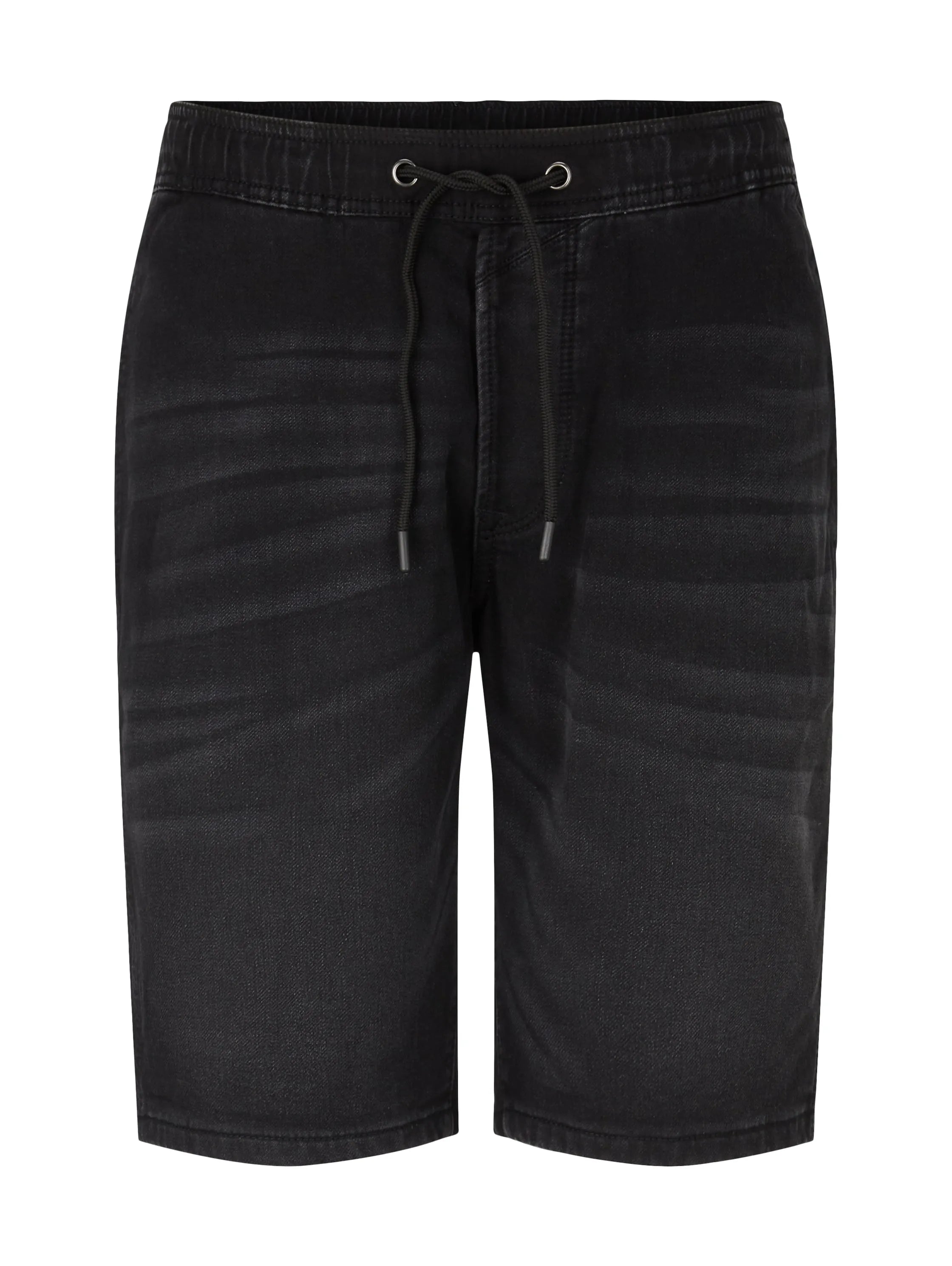 Denim Tom Tailor Used Dark Stone Black Denim Men Denim Shorts with an Elastic Waistband SKU: 1035516_10250 Image 08