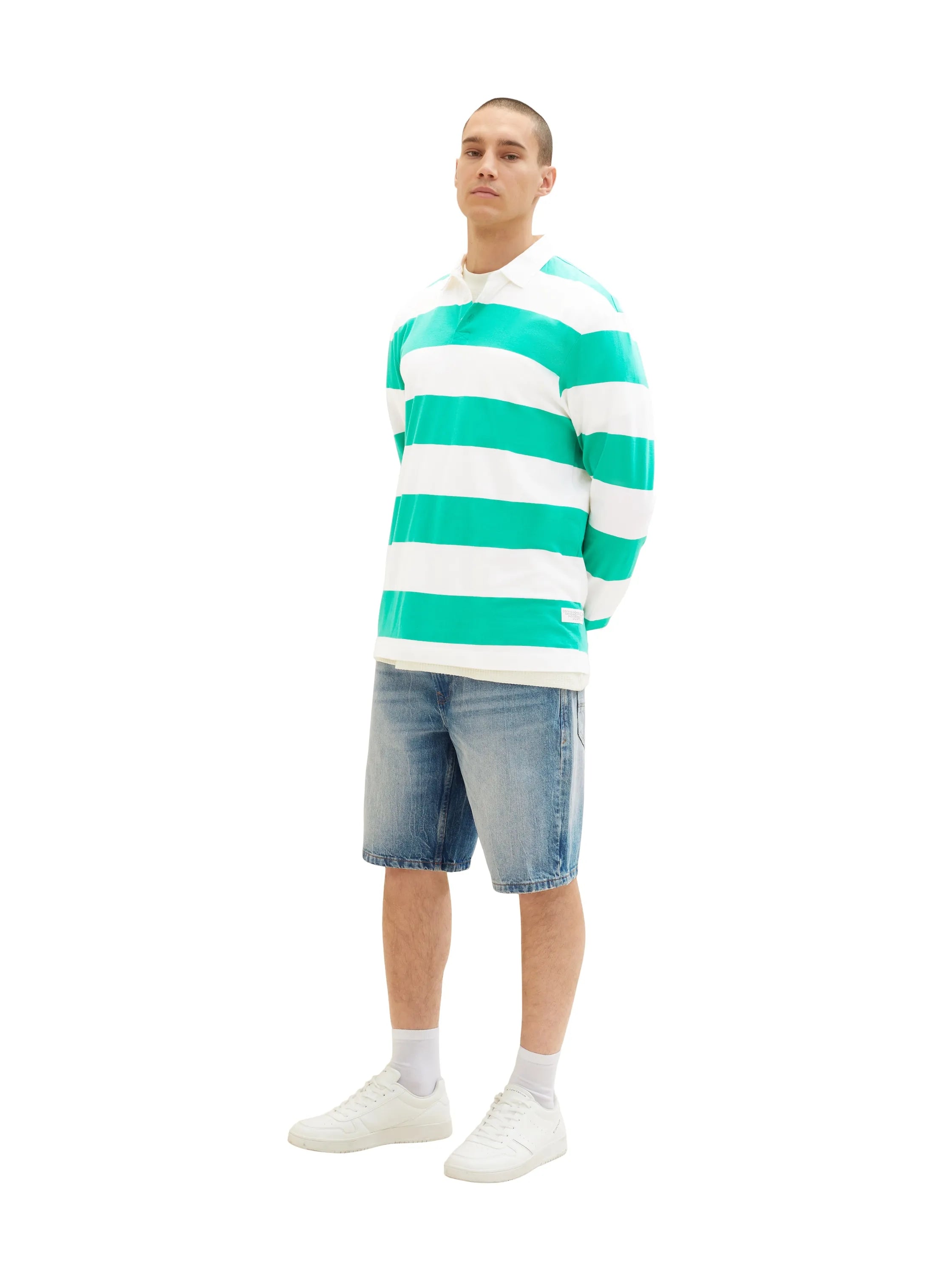 Denim Tom Tailor Tinted Blue Denim Men Denim Shorts SKU: 1035518_10127 Image 03
