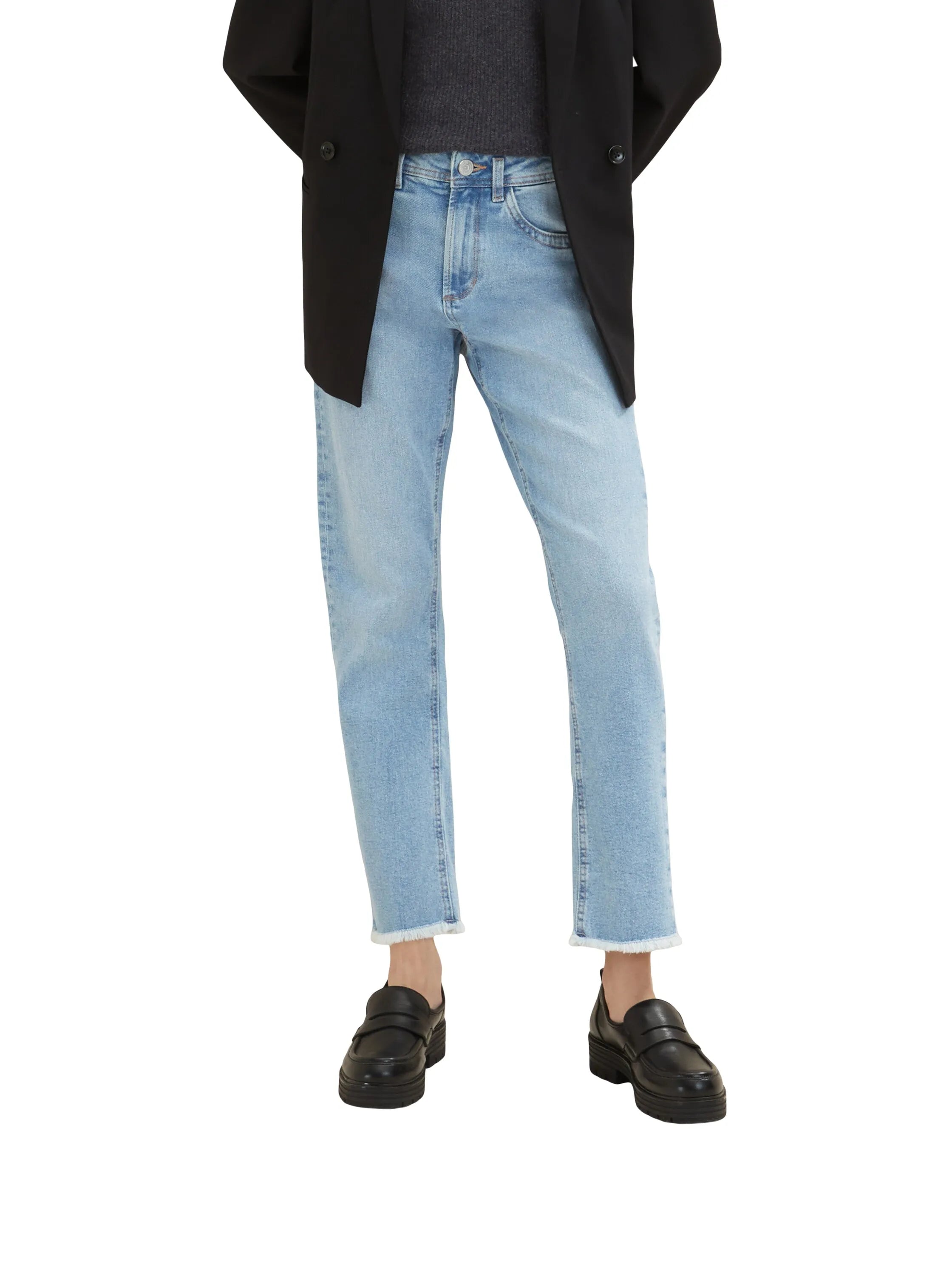 Tom Tailor Light Stone Blue Denim Women Kate Vintage Jeans with Belt Loops SKU: 1035523_10142 Image 01