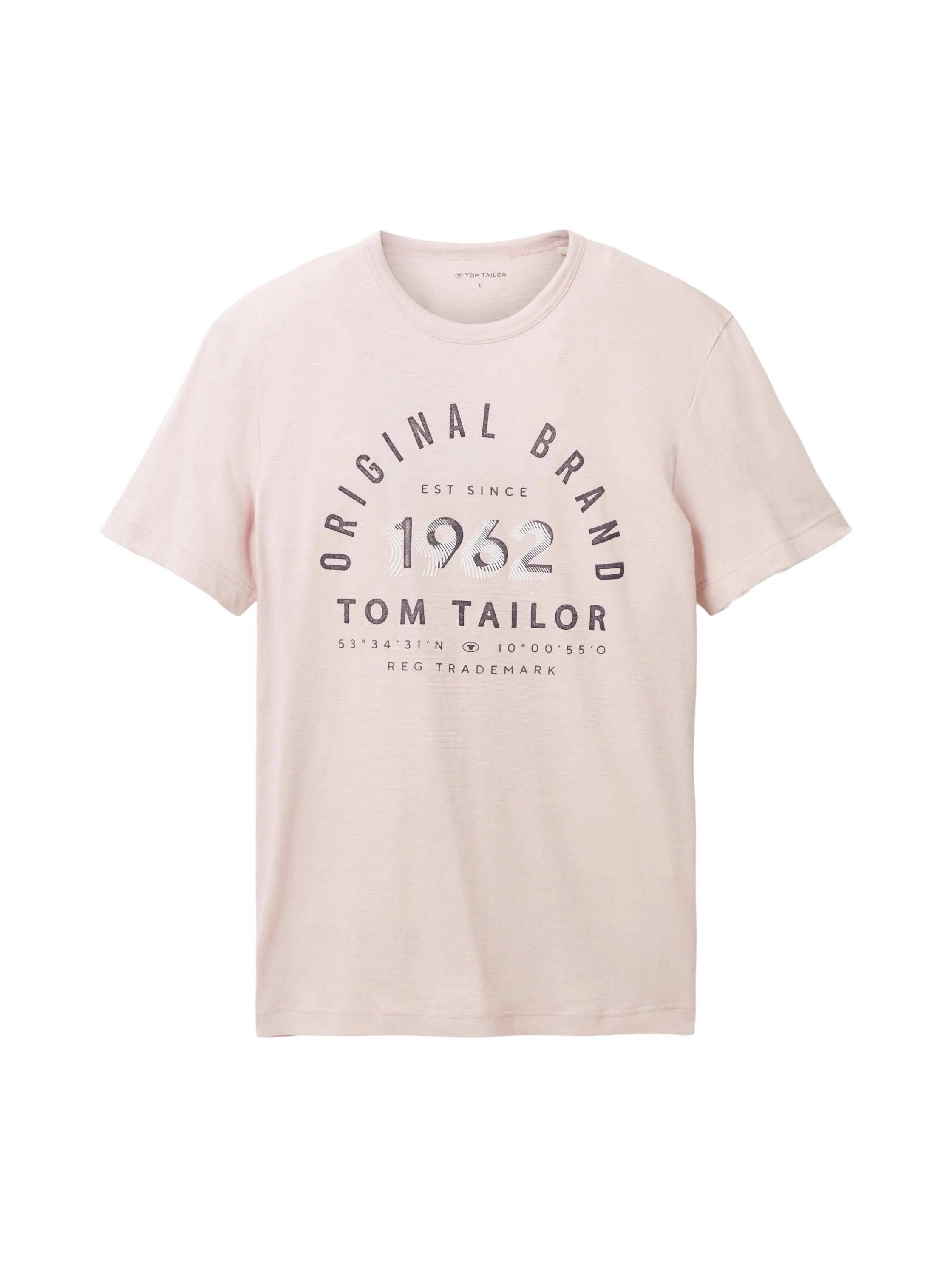 Tom Tailor Morning Pink Fine Stripe Men T-Shirt with a Print SKU: 1035549_32012 Image 07