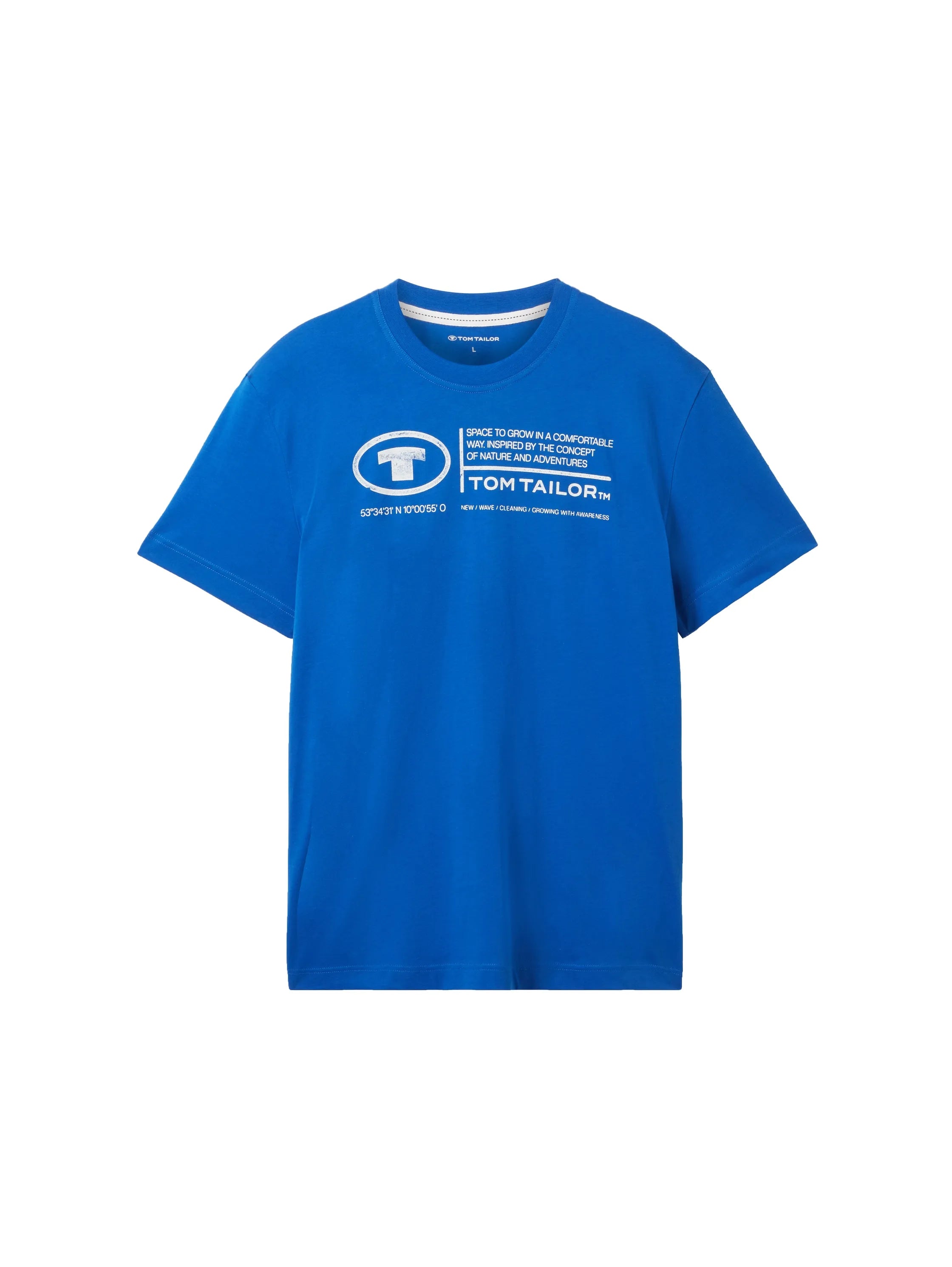 Tom Tailor Sure Blue Men T-Shirt with Logo Print SKU: 1035611_12393 Image 07