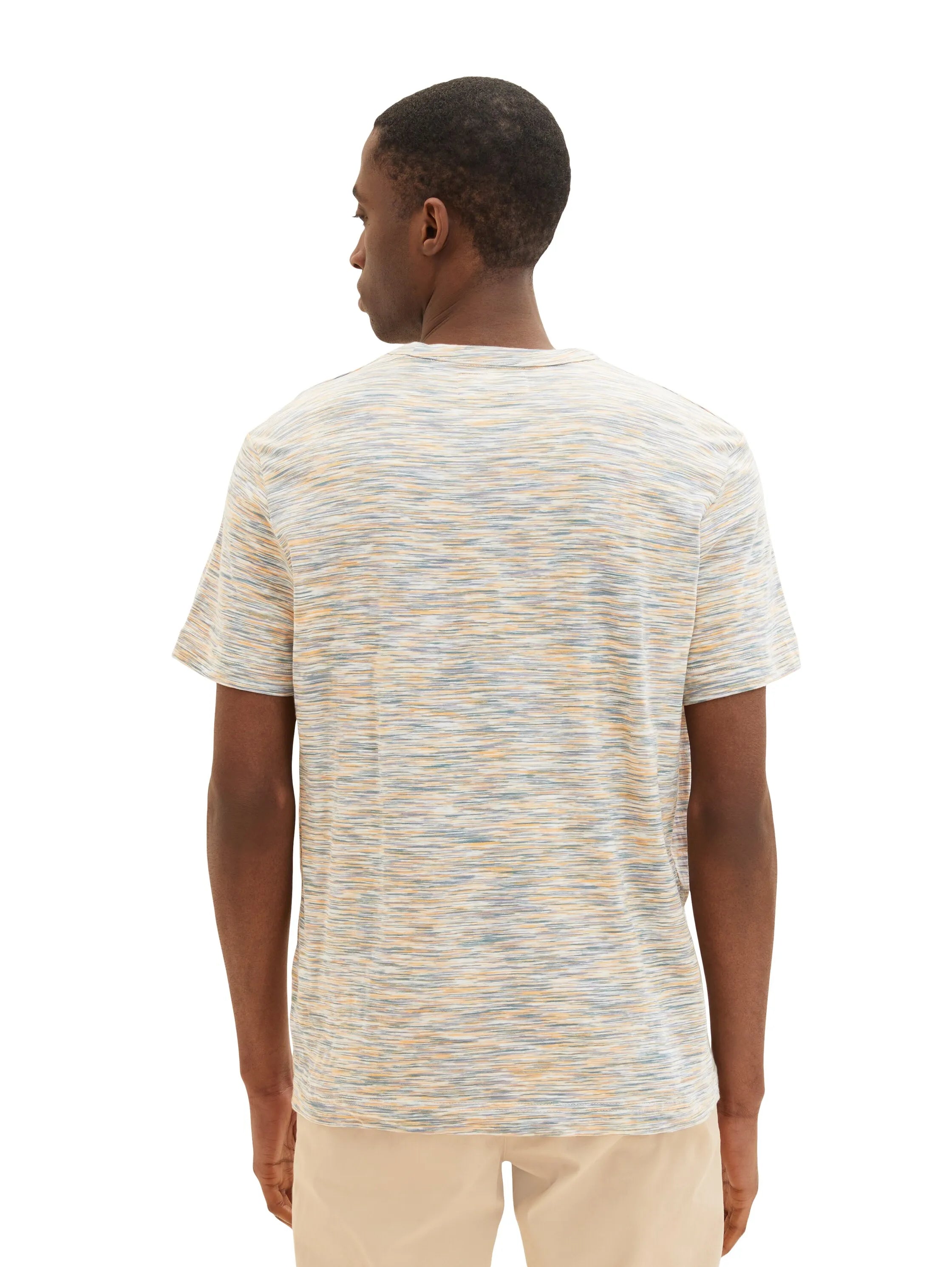 Tom Tailor Light Multicolor Spacedye Men T-Shirt with a Spacedye Pattern SKU: 1035625_31465 Image 03