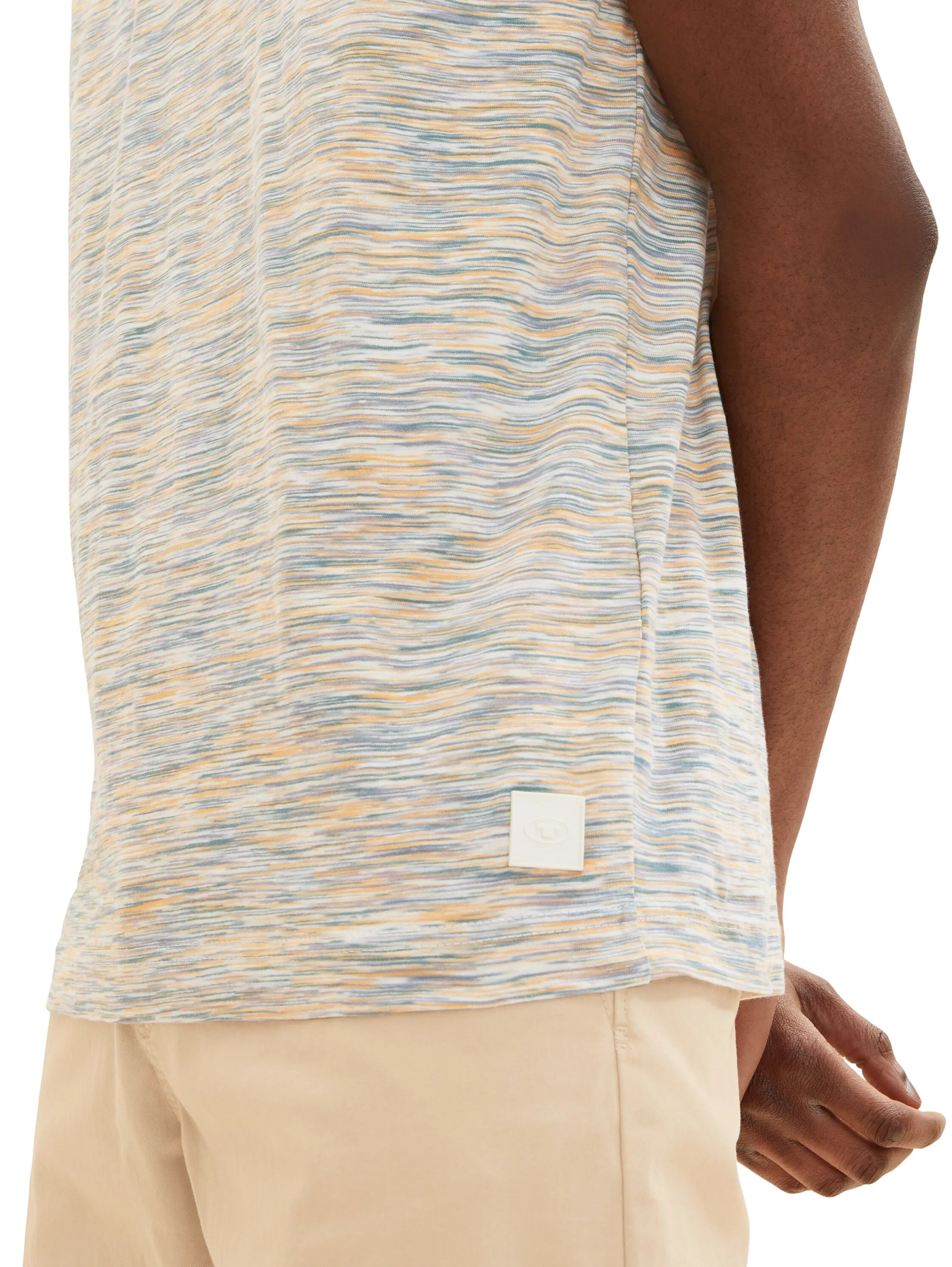 Tom Tailor Light Multicolor Spacedye Men T-Shirt with a Spacedye Pattern SKU: 1035625_31465 Image 04
