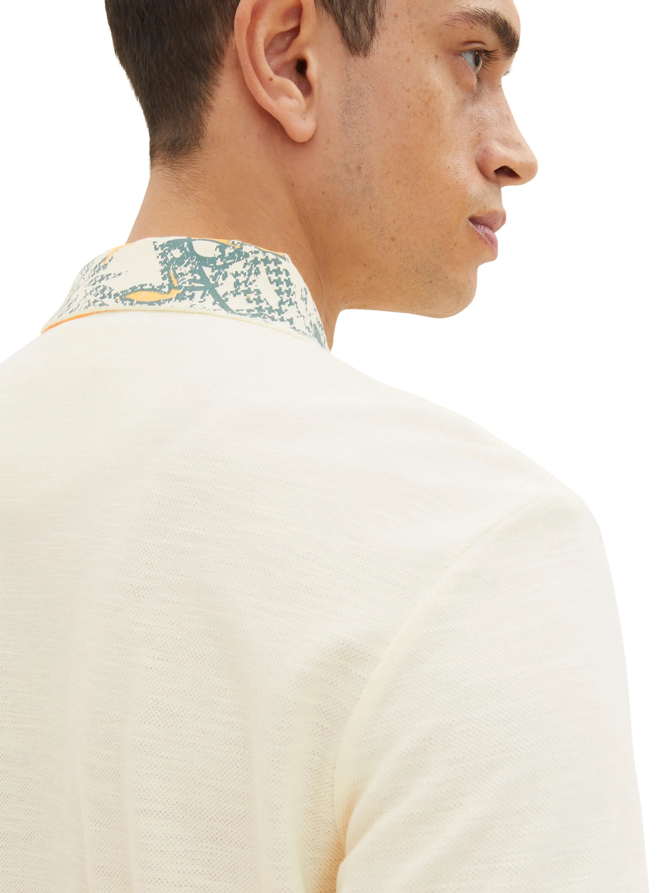 Tom Tailor Vintage Beige Men Polo Shirt SKU: 1035632_18592 Image 05