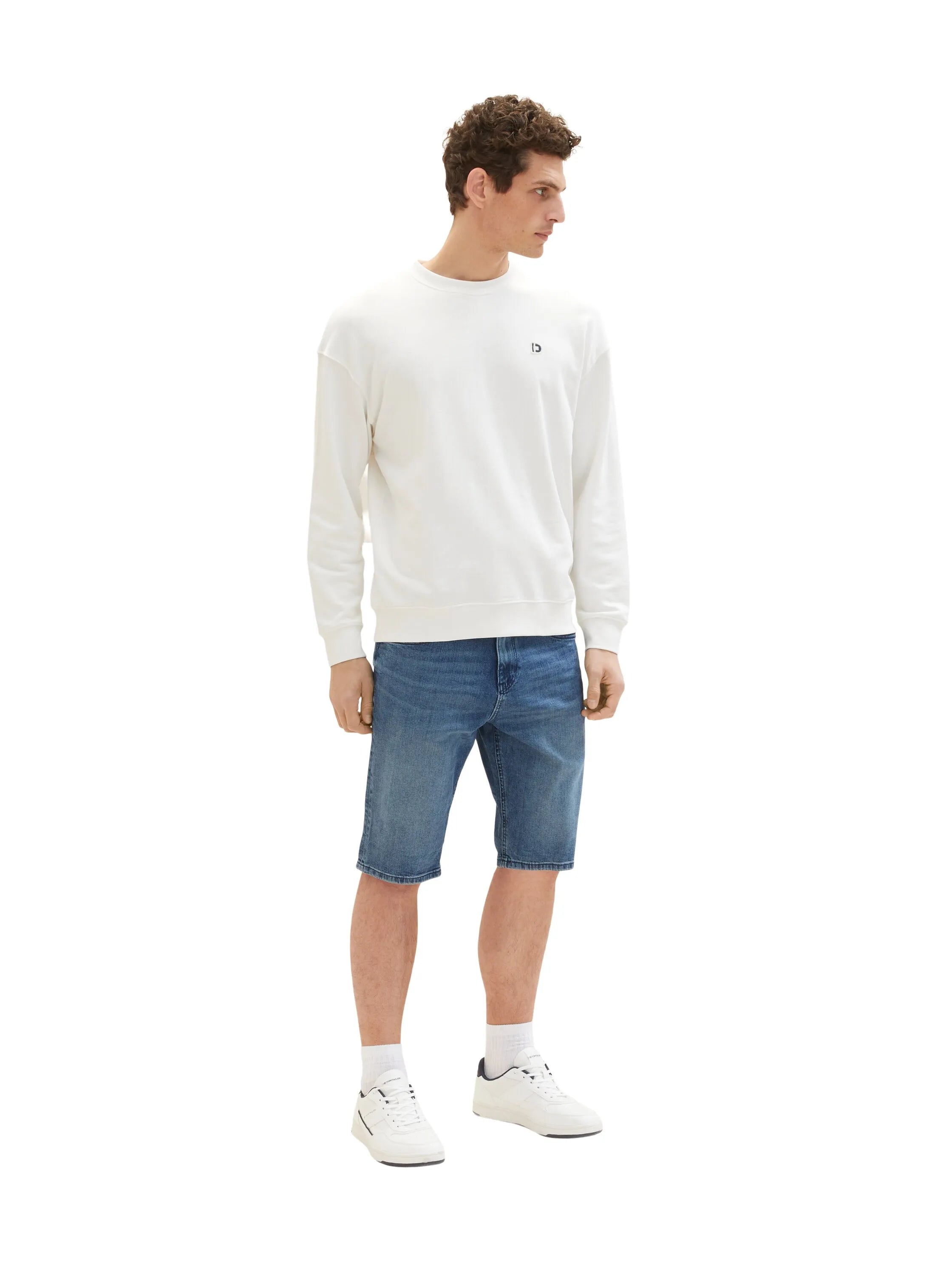 Tom Tailor Mid Stone Wash Denim Men Josh Shorts SKU: 1035654_10281 Image 05