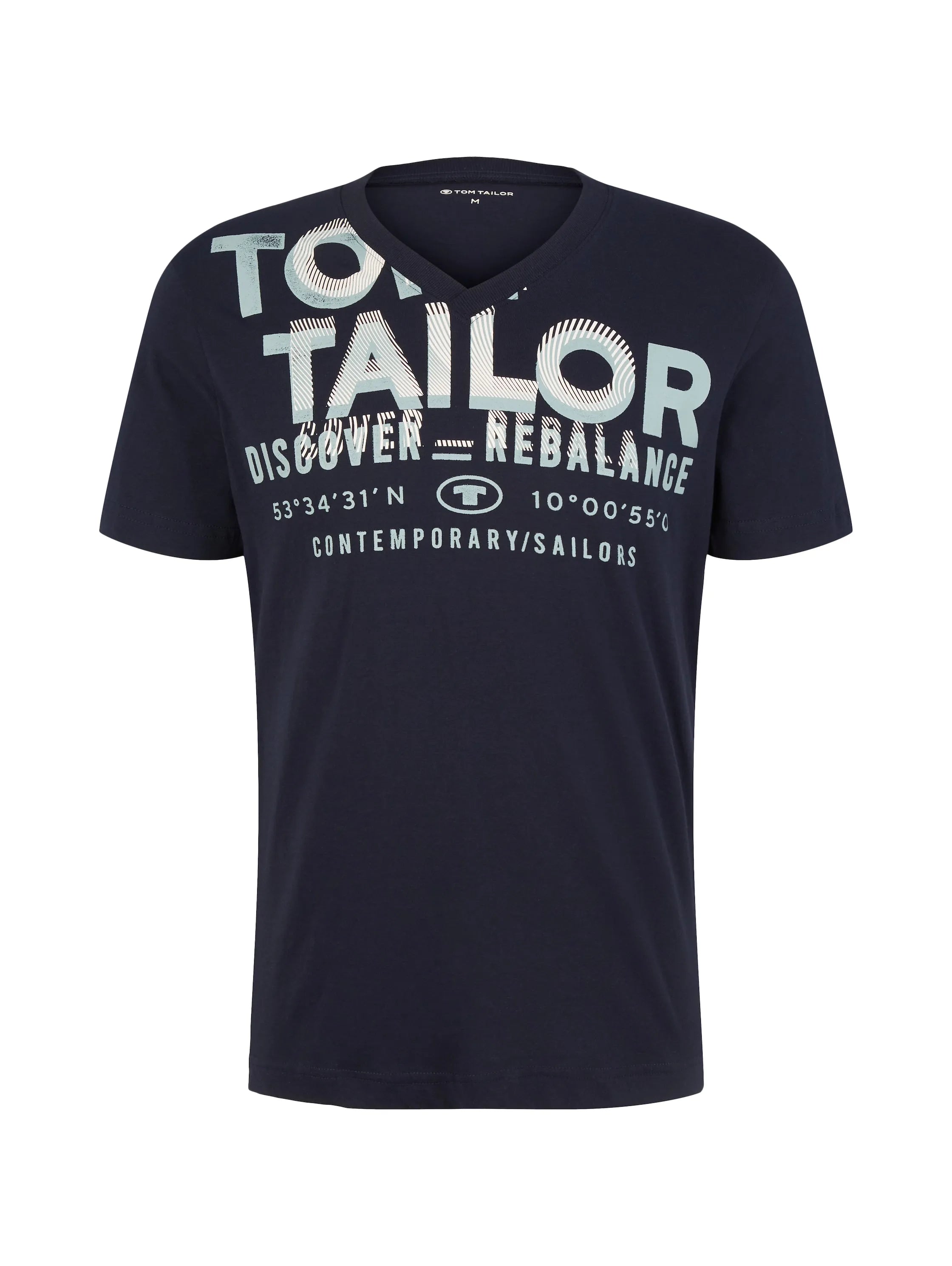 Tom Tailor Sky Captain Blue Men T-Shirt with a Logo Print SKU: 1035657_10668 Image 07