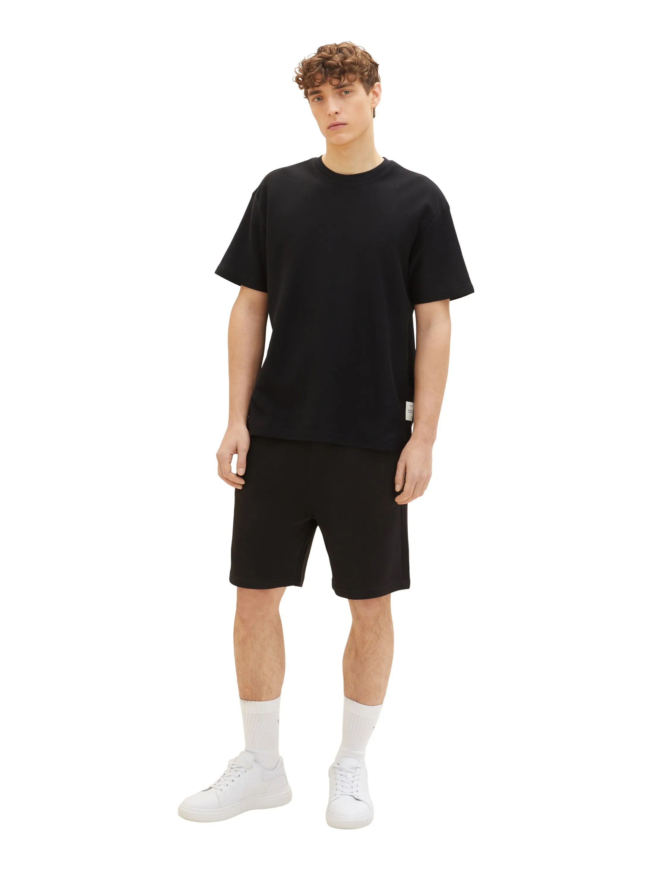 Denim Tom Tailor Black Men Basic Jogger Shorts SKU: 1035678_29999 Image 05