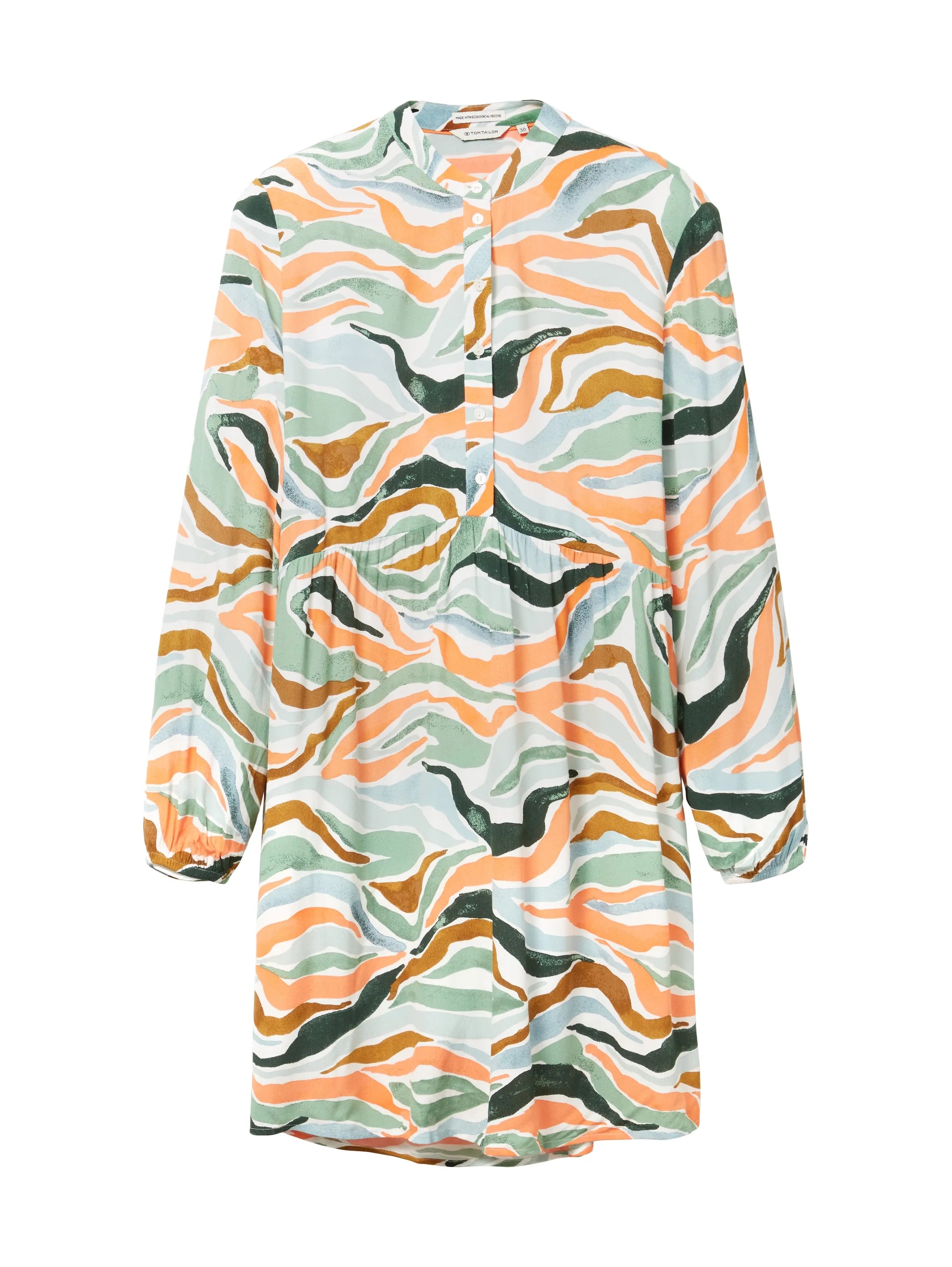 Tom Tailor Colorful Wavy Design Women Dress with an All-Over Print SKU: 1035862_31122 Image 08