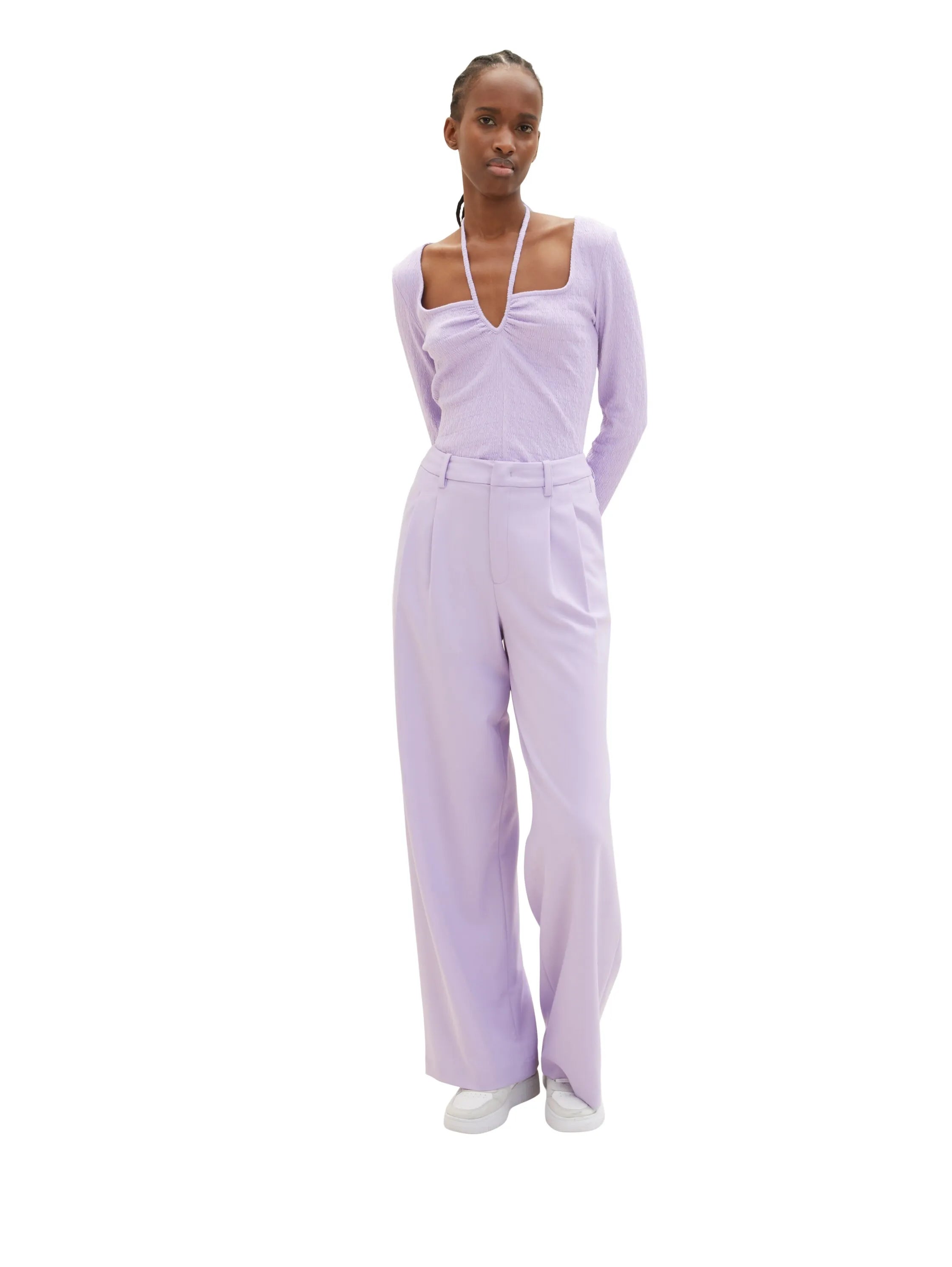 Denim Tom Tailor Lilac Vibe Women Textured Long-Sleeved Shirt SKU: 1035870_31042 Image 02